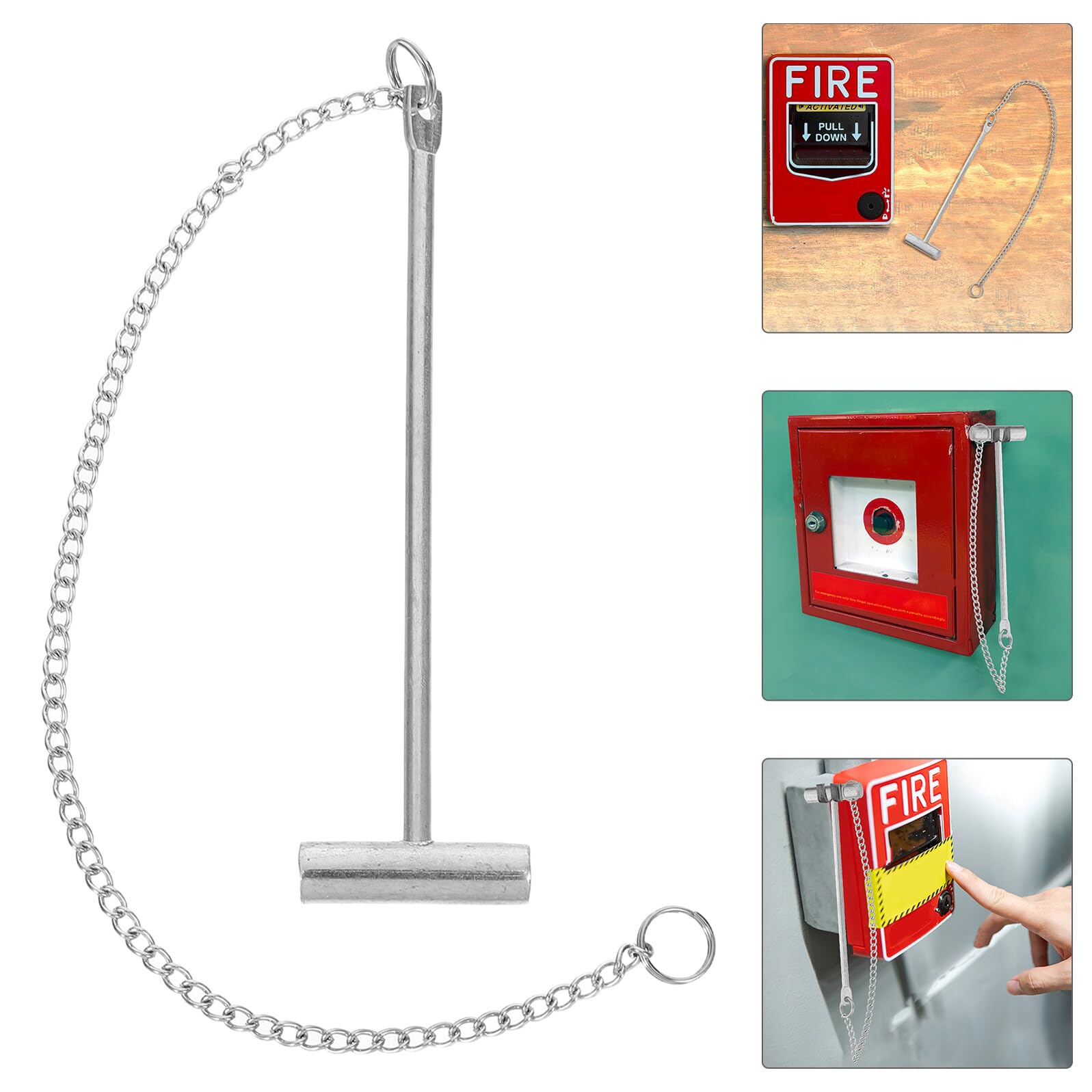 Martello Antincendio in Acciaio Inox per Emergenza, Mini Martello di Sicurezza per Pulsante Allarme e Strumento di Fuga Rapida per Edifici, Fabbriche e Abitazioni