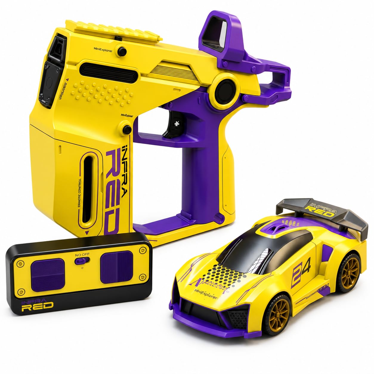 MiniExplorer RC Battle Car for Kids 3-12 Years, Remote Control Car with 2 Player Shooting Game, Rechargeable Toy Car with Flip Action, RC Cars for Boys Girls, Birthday Gift