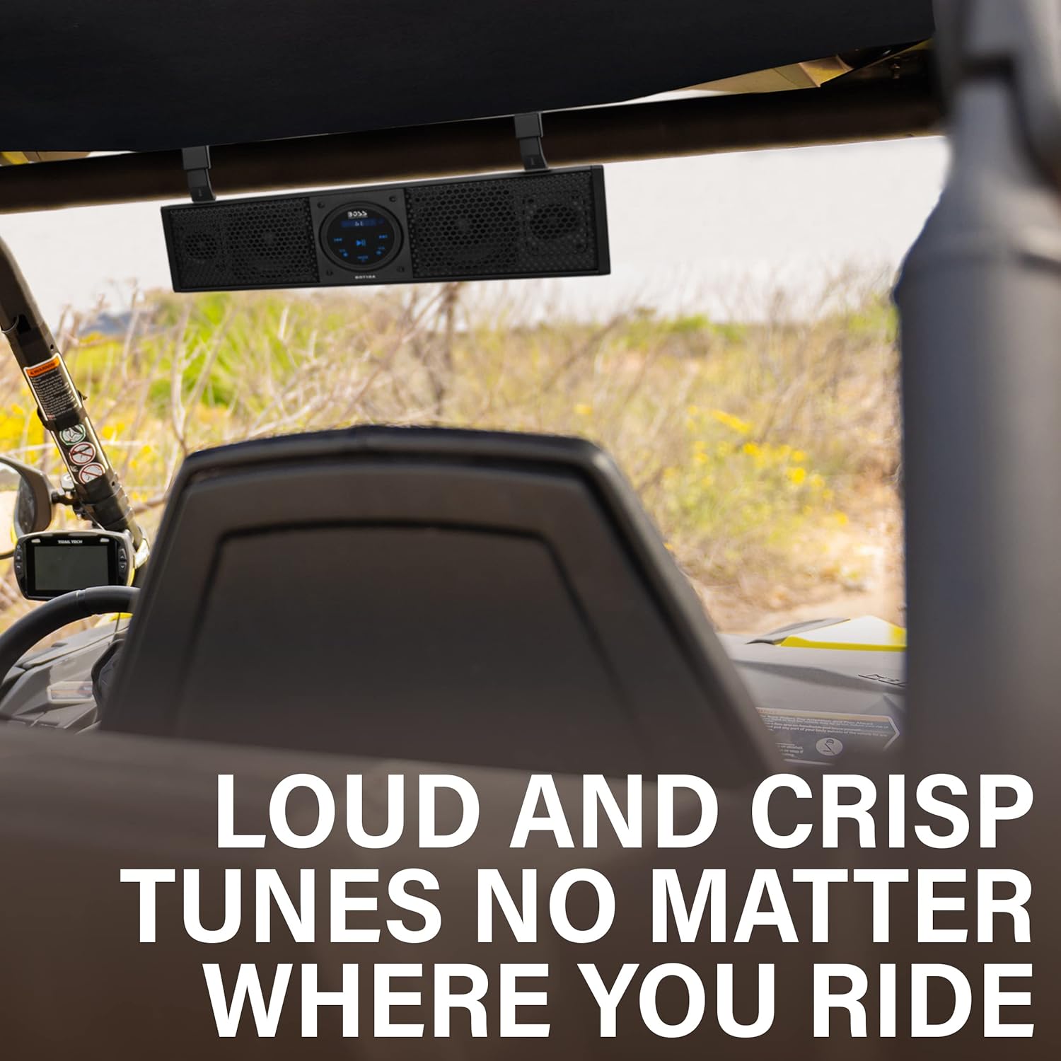 Promo 40% OFF BOSS Audio Systems BRT18A ATV UTV Sound Bar System - 18 Inches Wide, IPX5 Rated Weatherproof, Bluetooth, USB, Amplified, 4-inch Speakers, 1 Inch Tweeters, Easy Installation for 12 Volt Vehicles One-Day Sale: Up to 60% Off BOSS Audio Systems BRT18A ATV UTV Sound Bar System - 18 Inches Wide, IPX5 Rated Weatherproof, Bluetooth, USB, Amplified, 4-inch Speakers, 1 Inch Tweeters, Easy Installation for 12 Volt Vehicles