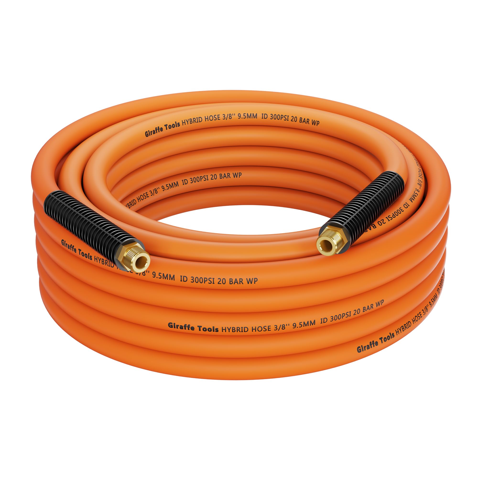 Giraffe Tools Hybrid Air Hose, 3/8 inch x 25 ft, 1/4 in. MNPT