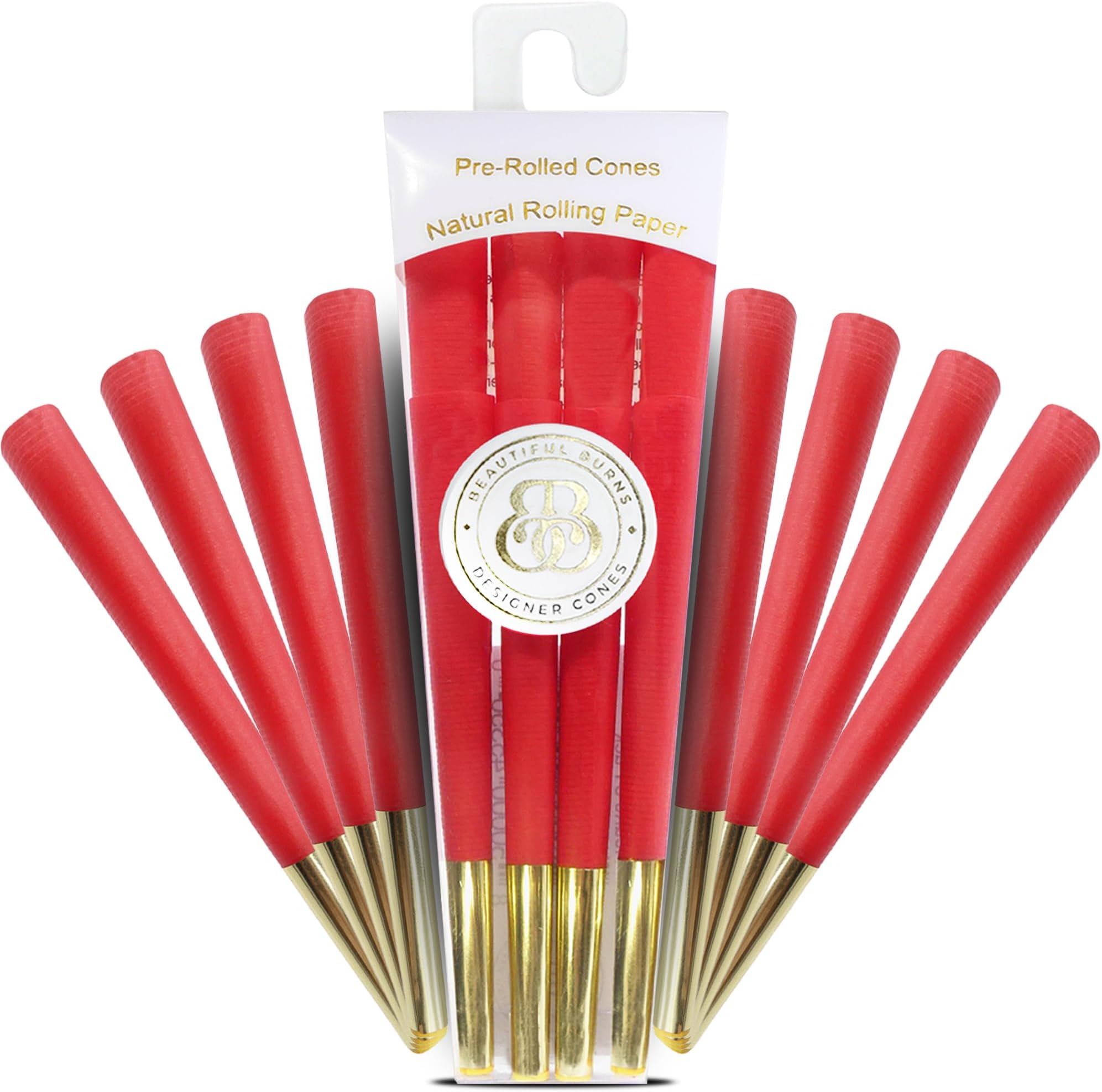 Beautiful Burns, Queen of Hearts, Pre-Rolled Cones 8 Pack