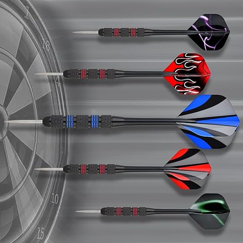 Miniatura 4 de Juego de dardos con punta de acero, 0.63 oz, 15 barriles de PC