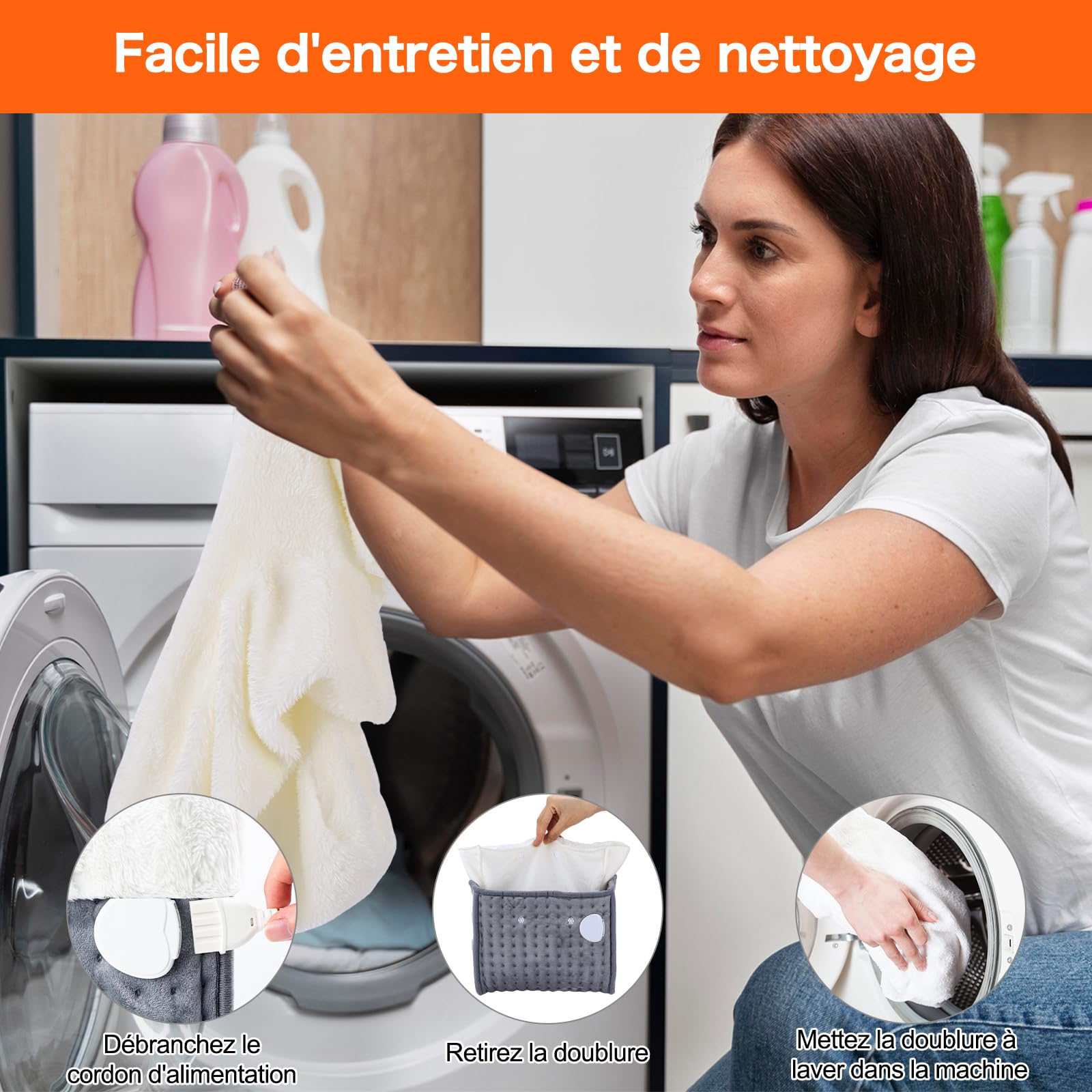 Biutee Chauffe-pieds électrique, chauffe pied 10 Niveaux de Température 30-60 ℃ et Minuterie 45/90/120 min, Doublure Intérieure Lavable 90 W, Jusqu'à la Pointure 44 Gris Foncé