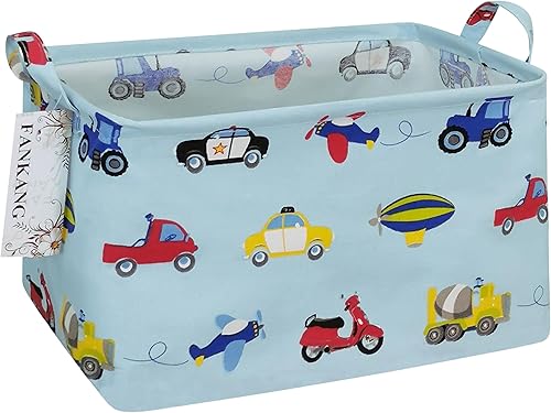 Miniatura 11 de FANKANG - Cestos de almacenamiento, cesta de lavandería plegable de lona para cuarto infantil con revestimiento impermeable de PE, grandes cestas de