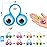 3 otters 48PCS Eyeball Rings, Finger Puppet Eyes Monster, Finger Wiggly Eyeball Rings for Kids Birthday Gifts, Valentines Day Classroom Exchange Gifts, Valentines Party Favors, Classroom Rewards
