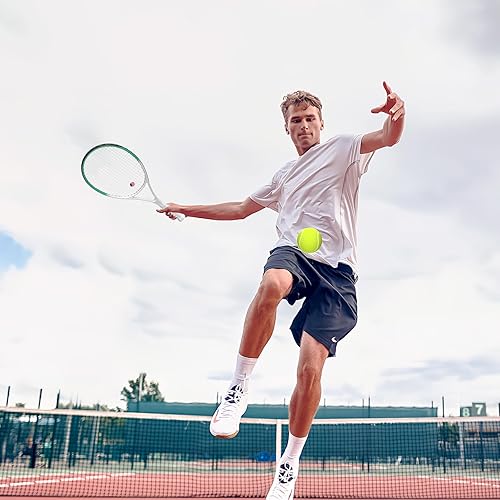Miniatura 6 de Raqueta de tenis para 2 jugadores para adultos, perfecta para jugadores principiantes y profesionales, raqueta de tenis de velocidad de 27 pulgadas