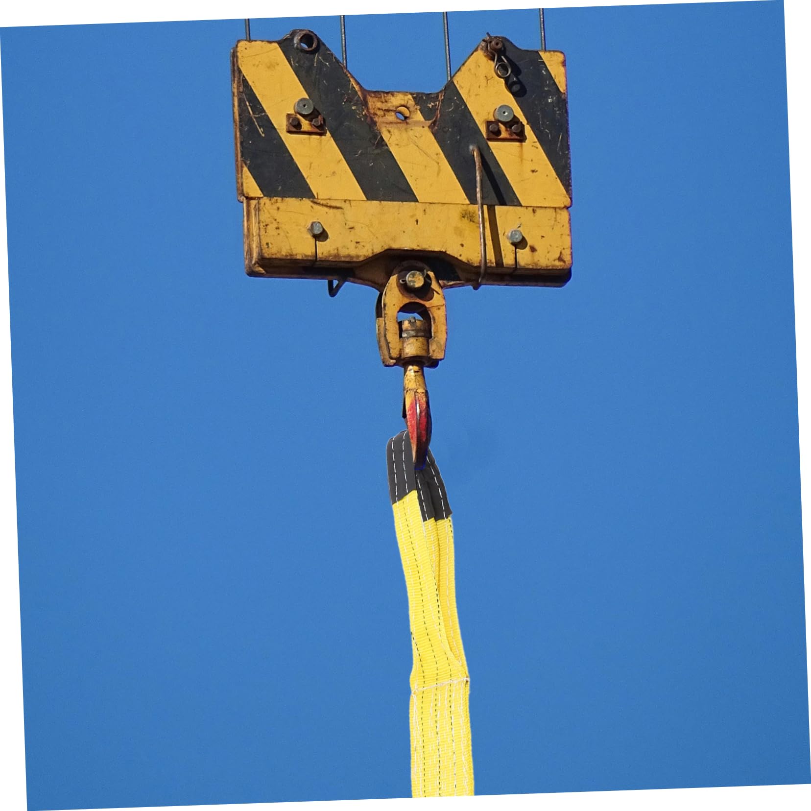 LIFKOME Cinghia Occhi Resistente e di 3t in Sollevamento Poliestere 5:1 2 Pezzi Piatti Trasporto Colore Giallo Sicurezza per Verticale Mobili