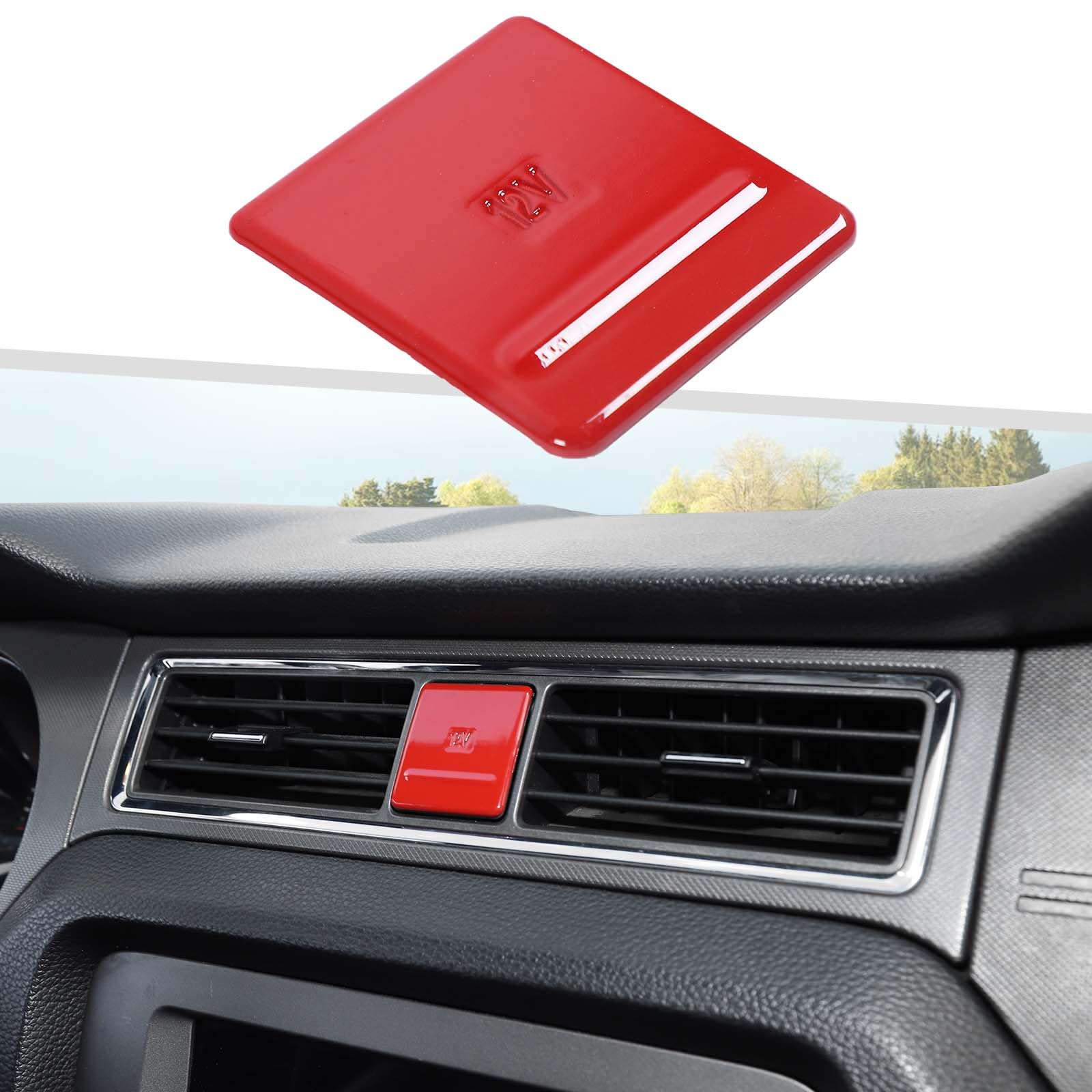 Amazon.com: Jimen Compatible with Ford Mustang 2010-2014, Car Cigarette  Lighter Cover Trim Frame (Red) : Automotive