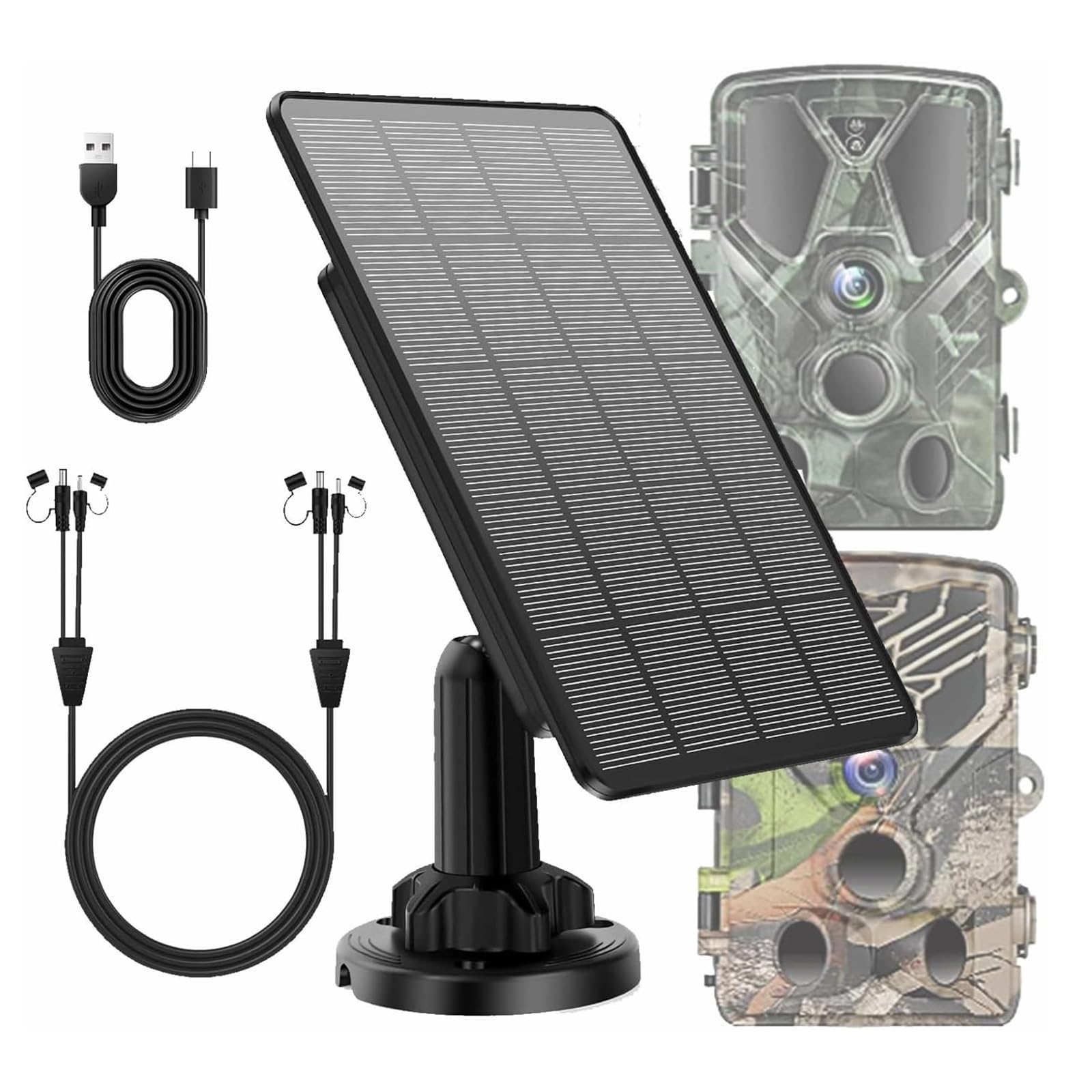 スマホアクセサリー SOLAR CAMERA Amazon.com : Solar Panel for Trail Camera, Solar Charger Kit with