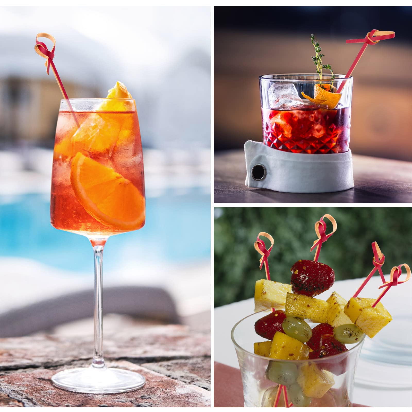 Lot De 100 Pics à Cocktail - 15 Cm - Colorés - Décoration Palmiers - Parapluies à Cocktail Pour Fête - Décoration De Boissons - Couvercle De Fruits - Bar - Snacks