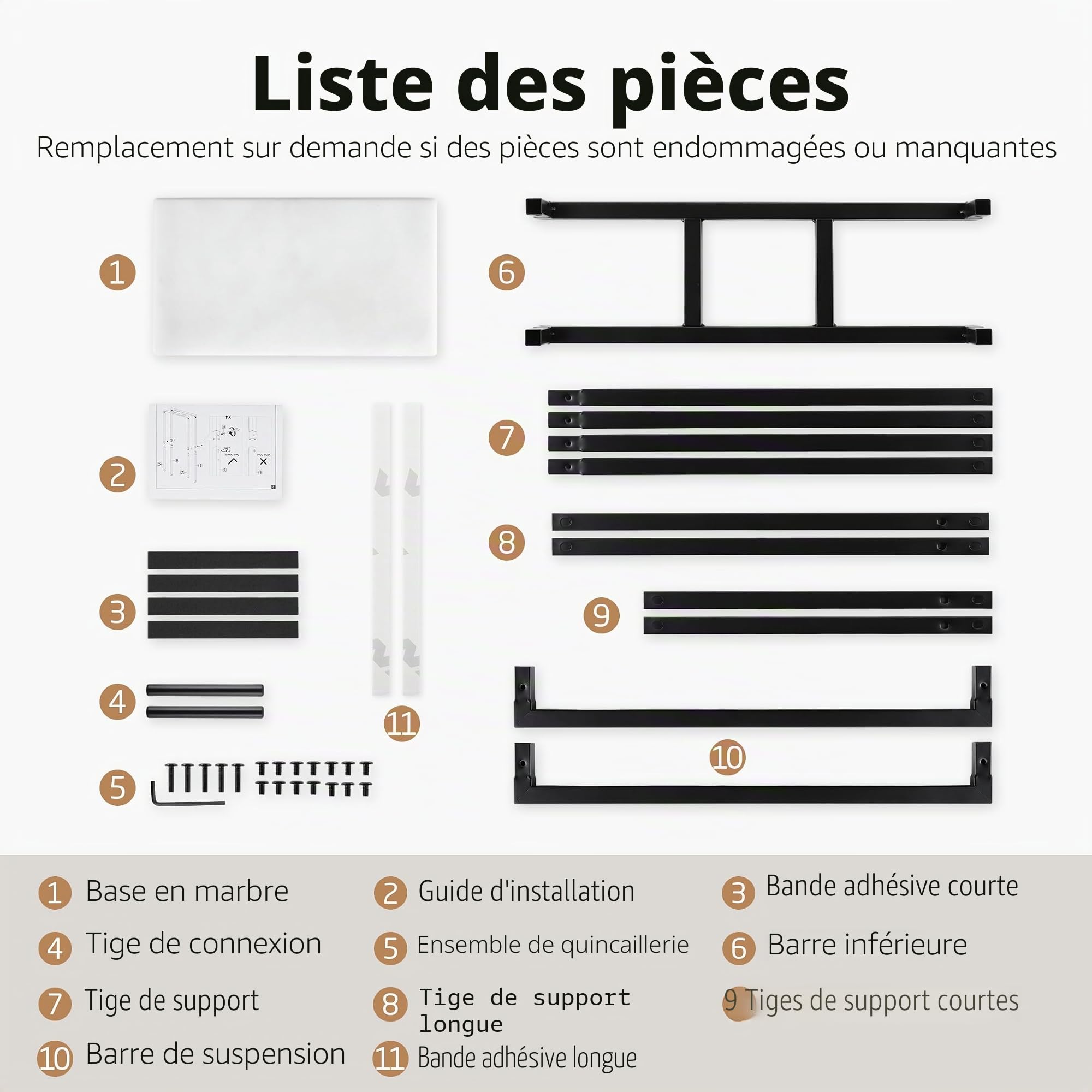 KES Porte-Serviettes sur Pied Noir, Double Porte-Serviettes Salle de Bain Porte Serviette avec Base en Marbre Barre Seche Serviette, BTH501-BK