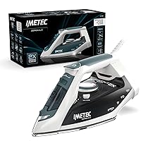 Imetec ZeroCalc Z1 2500 – Ferro da Stiro a vapore – Tecnologia Anticalcare -Piastra Acciaio Inox – 2200 Watt, Colpo Vapore 120 g – Tecnologia a risparmio energetico, Funzione Calc Clean