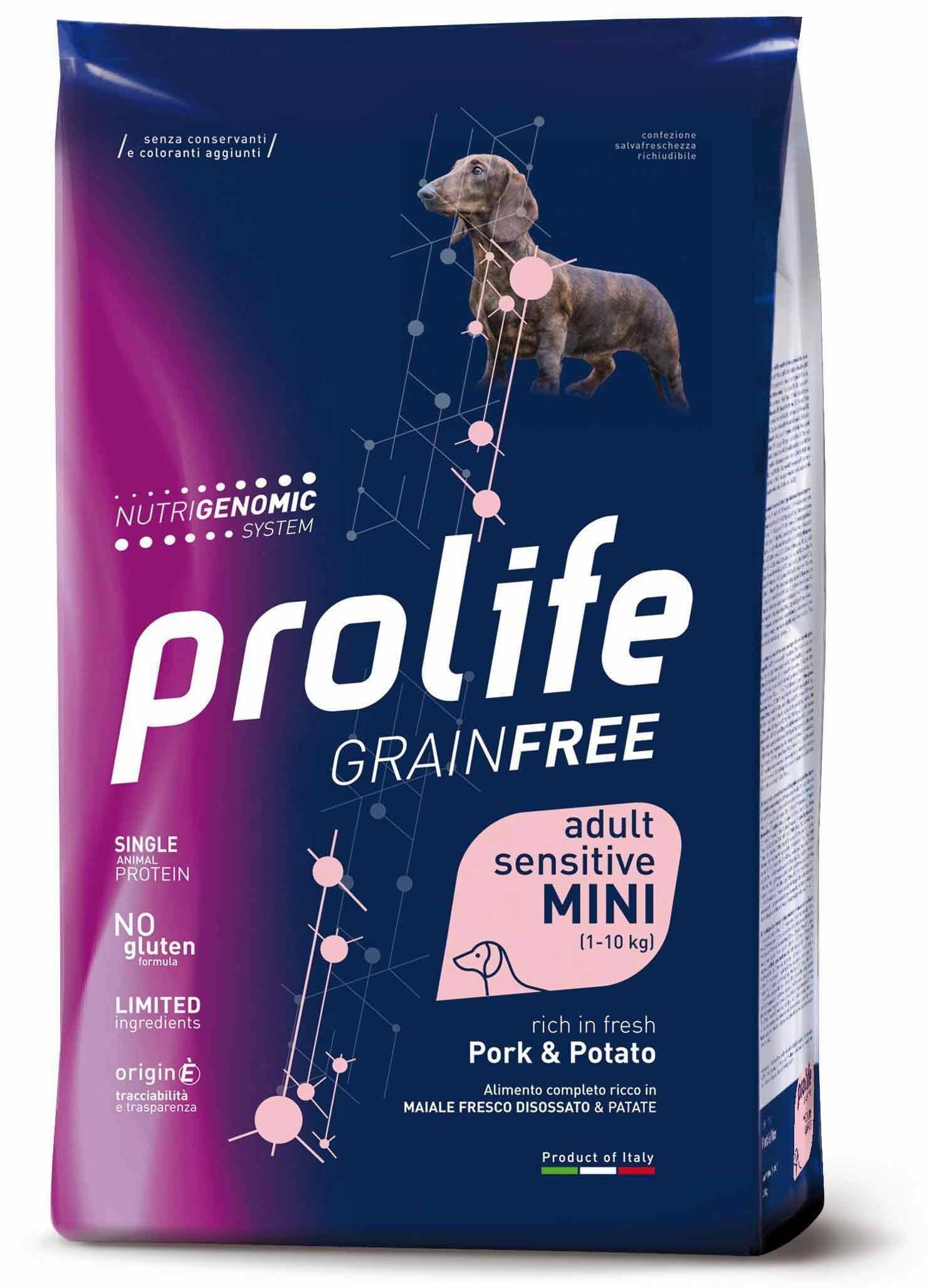 crocchette cane secco mini 7kg Prolife (maiale e patate)