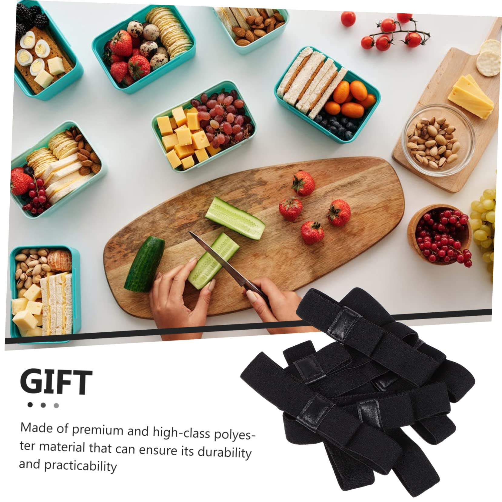 CANIGHT 4pezzi Fasce Elastiche Per Contenitori Per Pranzo Da Cinghie