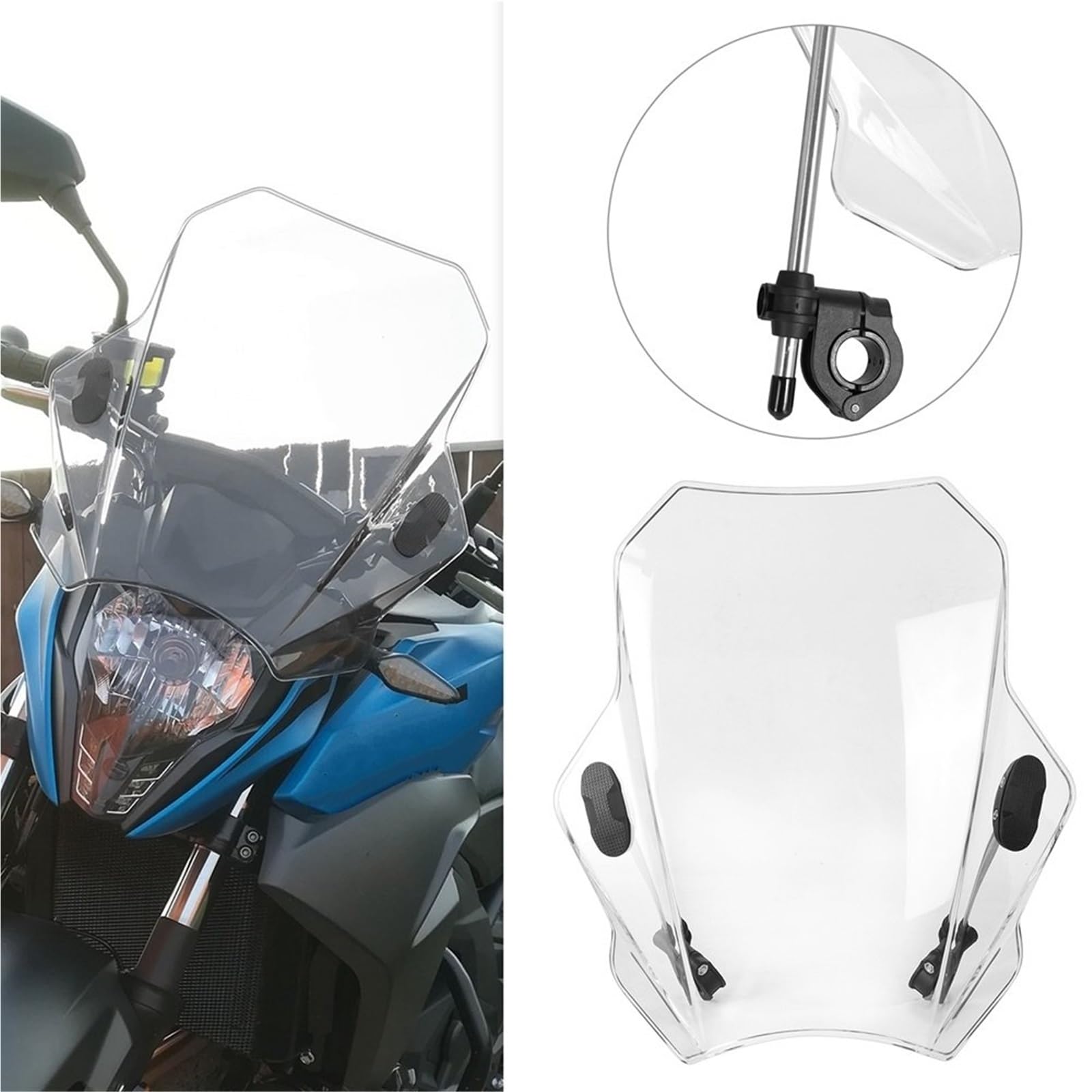 Parabrezza Moto Spoiler Protezione per parabrezza anteriore per moto | Deflettori dell'aria per manubri da 22 mm 25 mm 28 mm