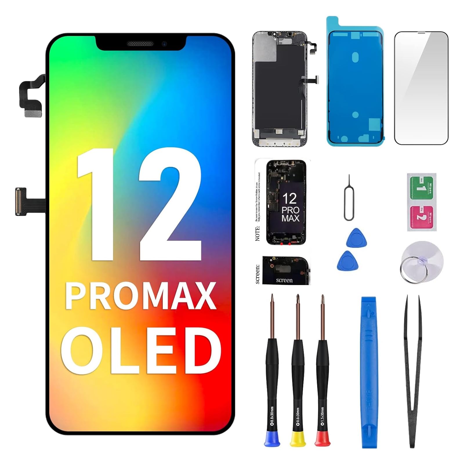 【新品】　iPhone12 pro max の OLED画面　デジタイザー Amazon.com: Risidamoy [OLED] for iPhone 12 Pro Max Screen