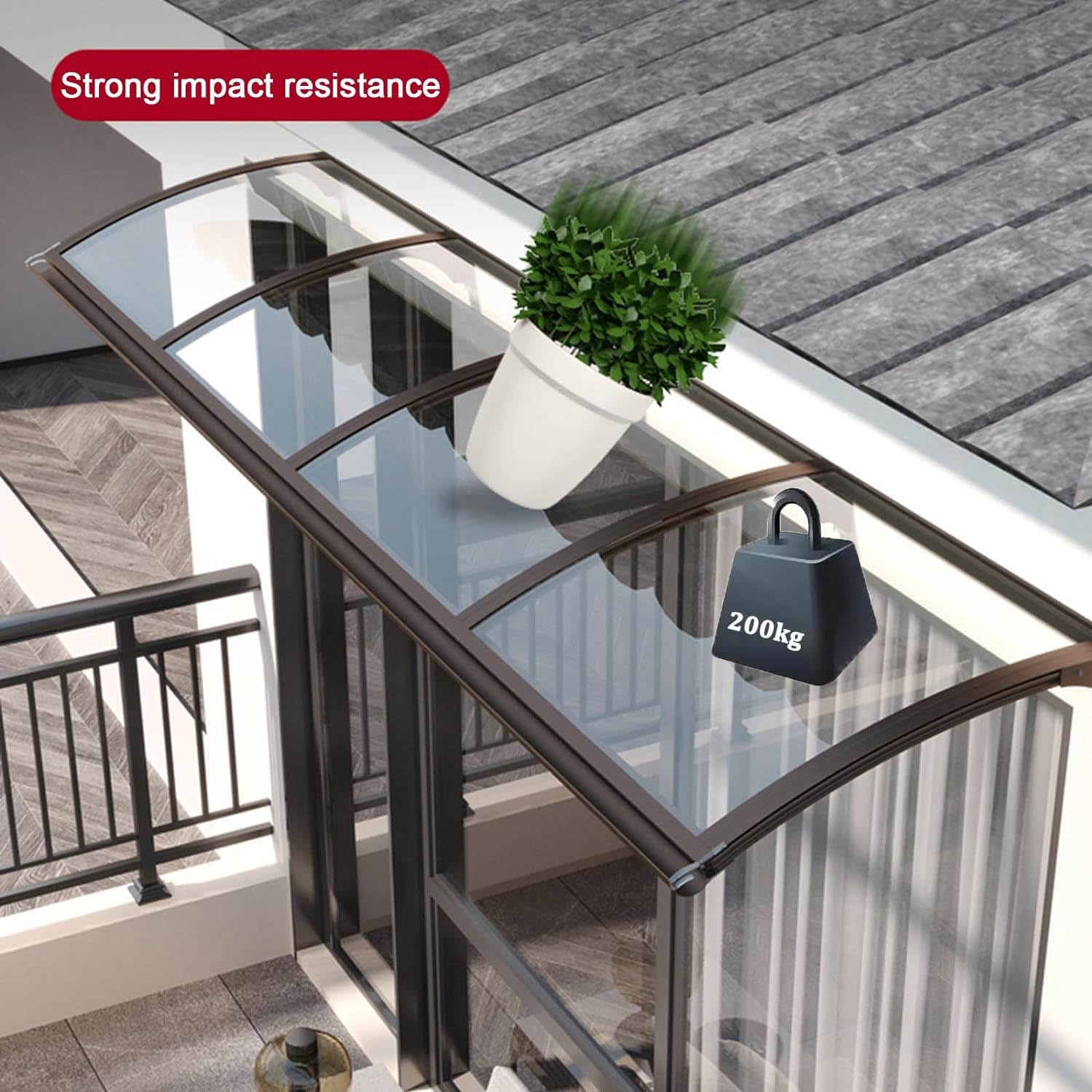 Drzwi odporne na promieniowanie UV rynna zewnętrzna ochrona przed owadami i deszczem osłona z aluminiowym uchwytem do drzwi wejściowych i schronienia patio