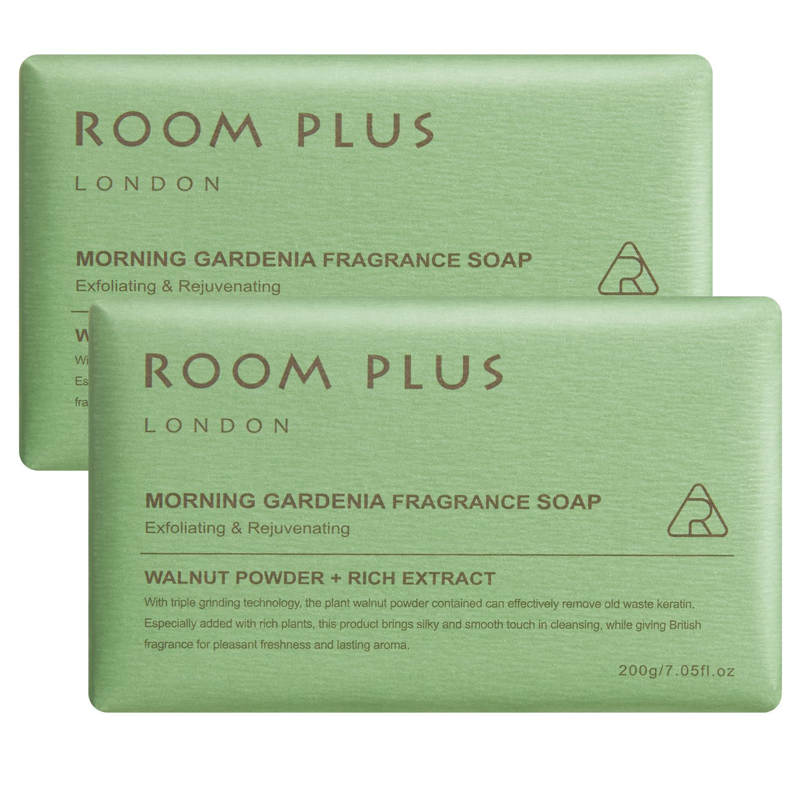 YESUN Fragrance Bar Soap, Big Brick of Bath Soap,Made with Organic Oils, 2-pack,14OZ,Natural Soap Bar,Moisturizing clean, Floral Scent,Walnut Powder