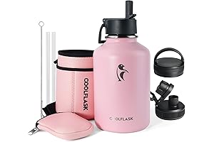 Insulated 64 oz Water Bottle with Sleeve