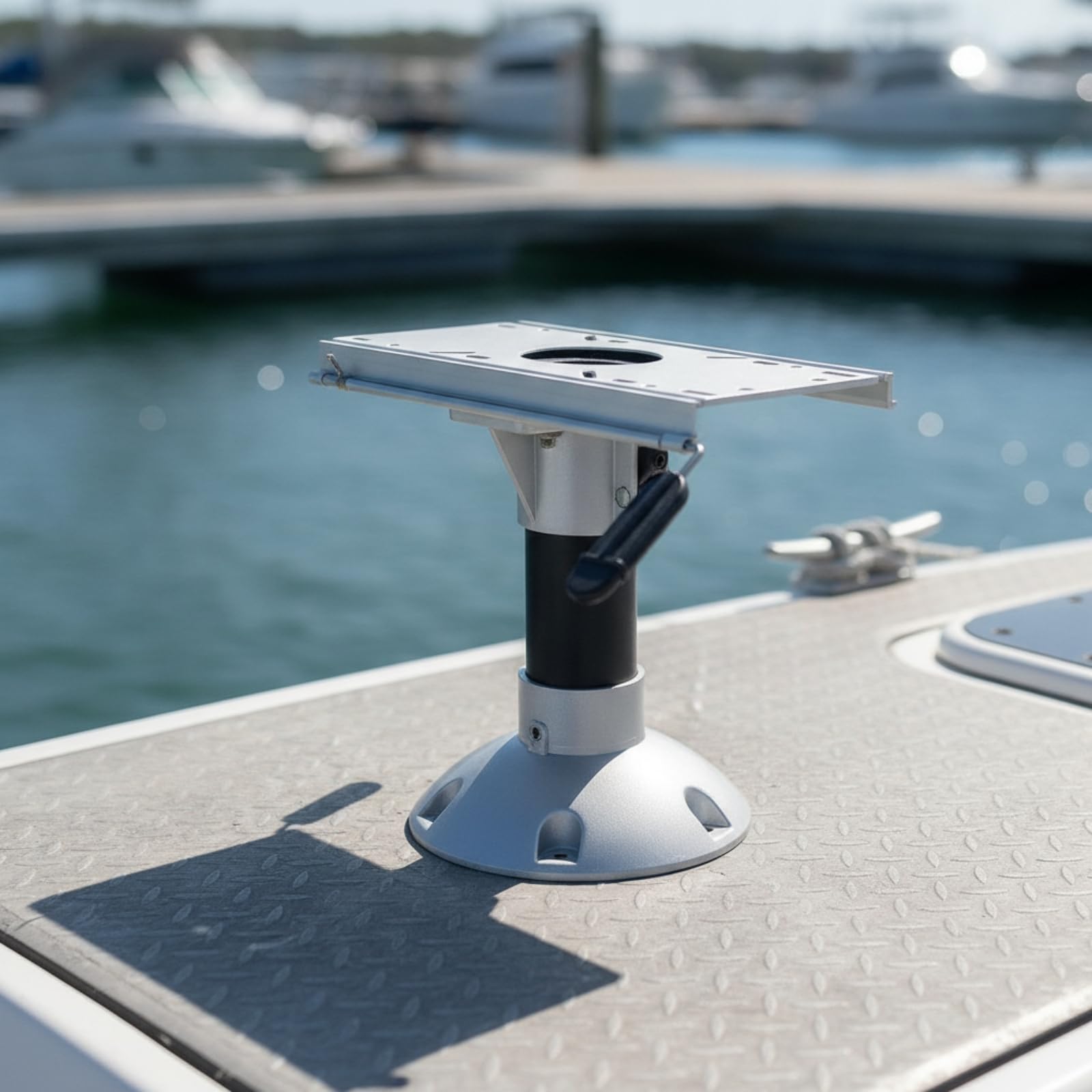 Sedile Barca Unità Seduta Sedia Nautica, Base Di Sollevamento Manuale Del Sedile 38-60 Cm Senza Piastra Scorrevole