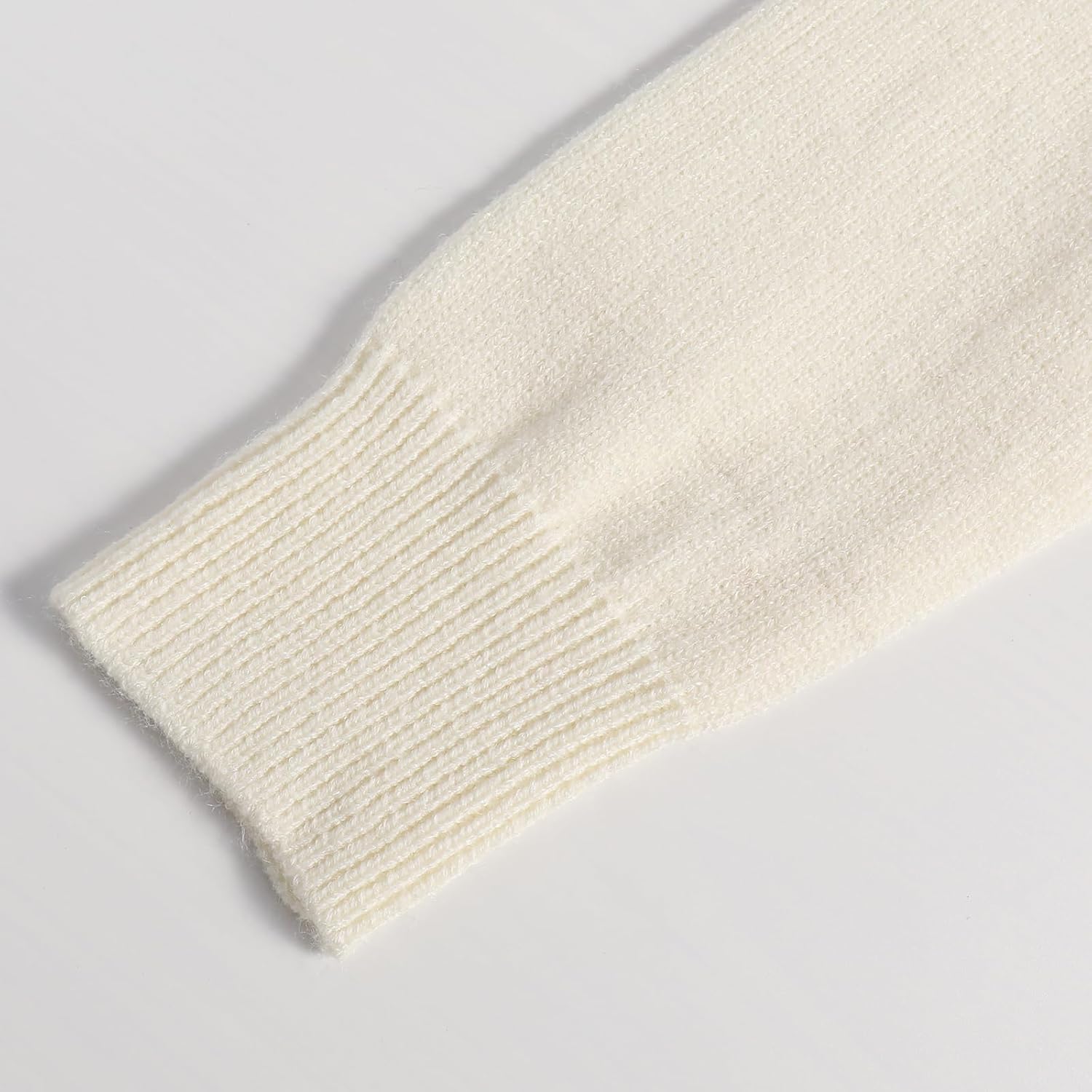 Womens Button Down Crew Neck Long Sleeve Ribbed Knit Lightweight Soft Relaxed Fit Cardigan - Image 7