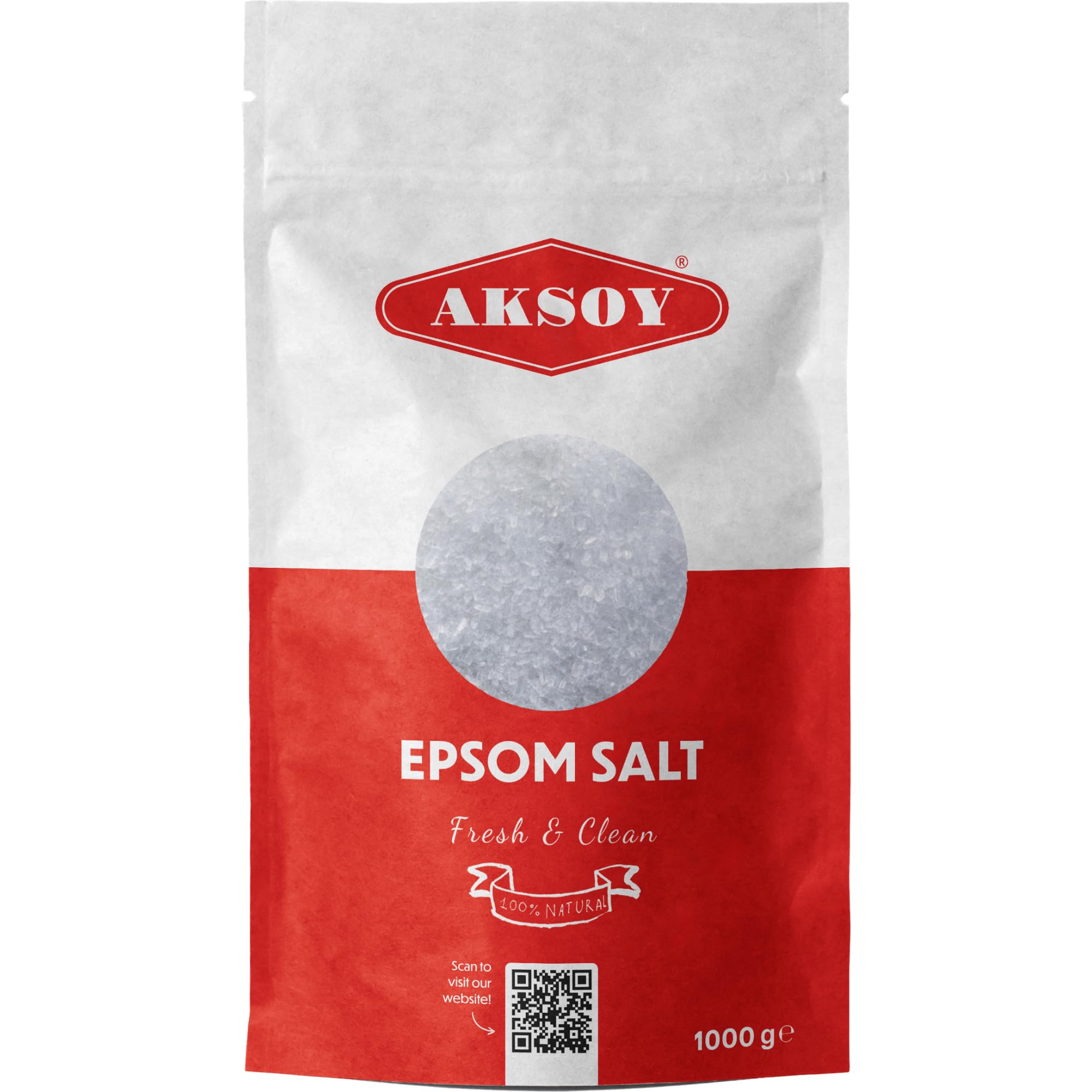 🛀 Aksoy Epsom Salt 1KG || Epsom Bath Salts || Epsom Salts for Bath Bombs, Bathing and Muscle Relaxation || Additive Free …