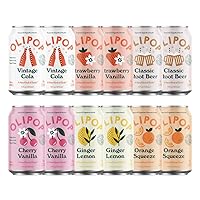 Vista 8 de OLIPOP - Old School Classics, cerveza vintage de cola y raíz, paquete variado de refrescos clásicos, refrescos saludables, bebida suave prebiótica