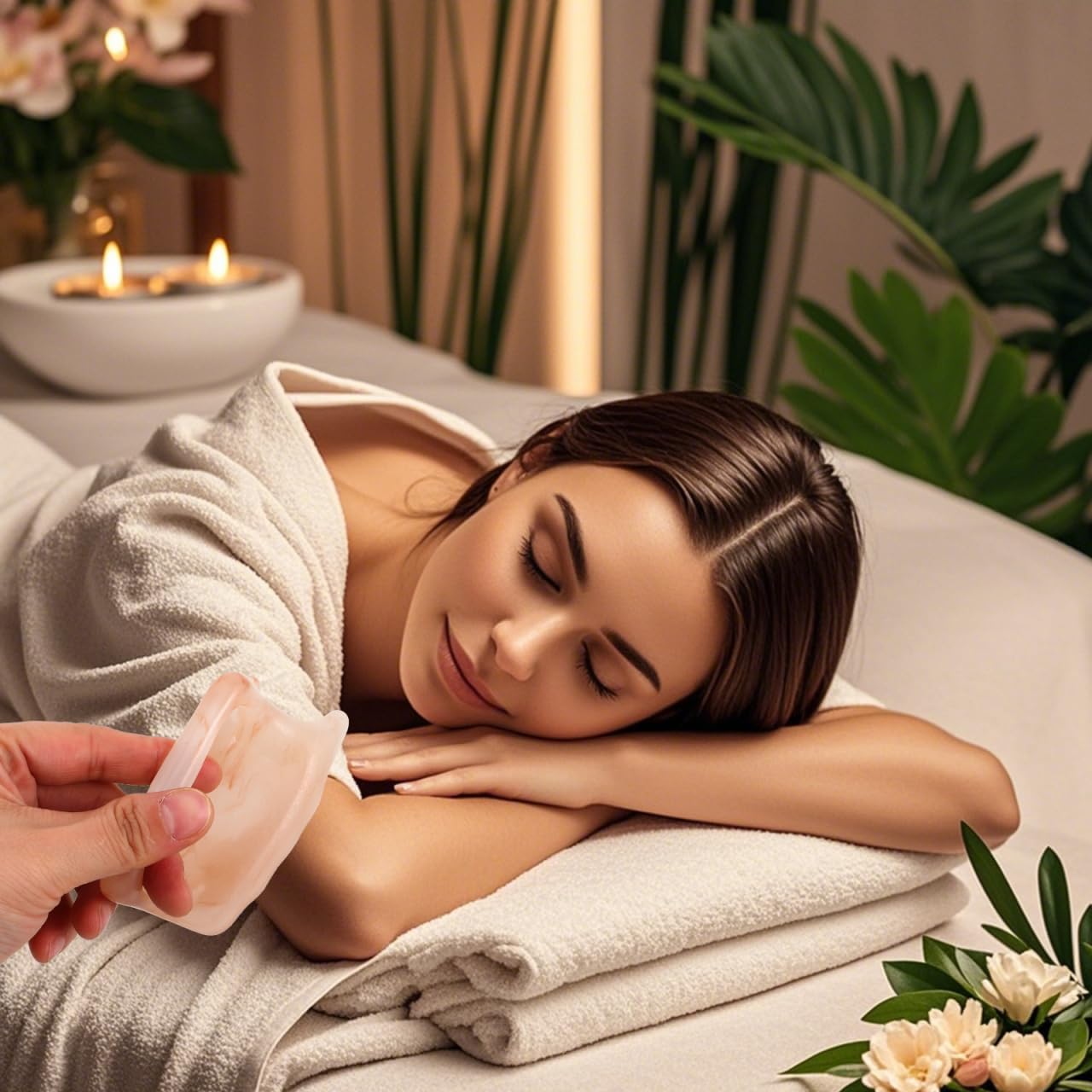 Handheld Pressure Point Massage Tool, Double Push Resin Full Body Manual Massagers for Shoulder, Neck, Back, Limbs, and Scalp Massage Tool Scraping Traditional Therapy - Image 4