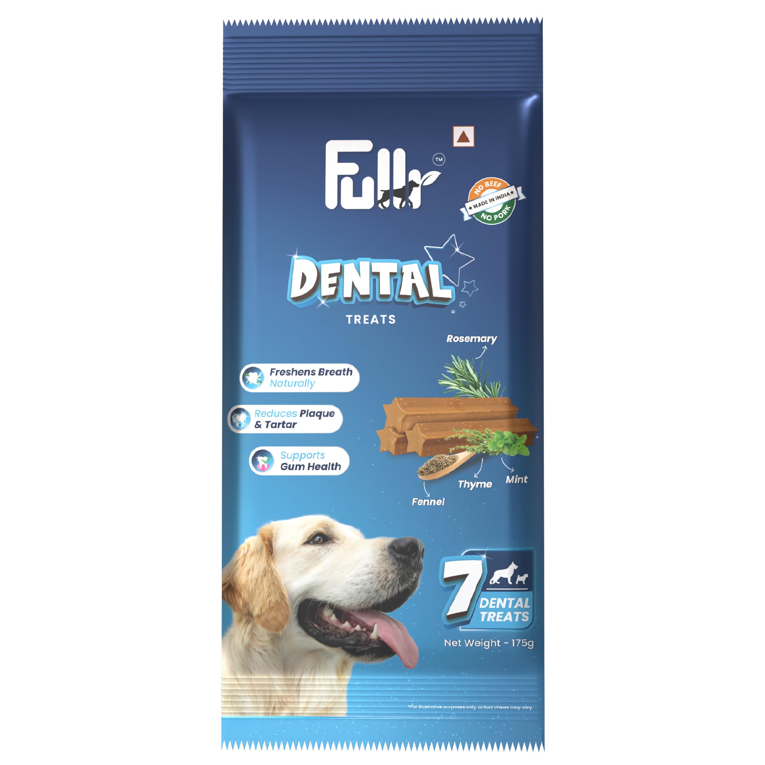 Fullr Dental Treats for Oral Care, Dental Sticks for Gum Health, Reduces Plaque & Tartar, Freshens Breath, 7 Sticks, 175g (B0DBH9C245) Amazon Price History, Amazon Price Tracker