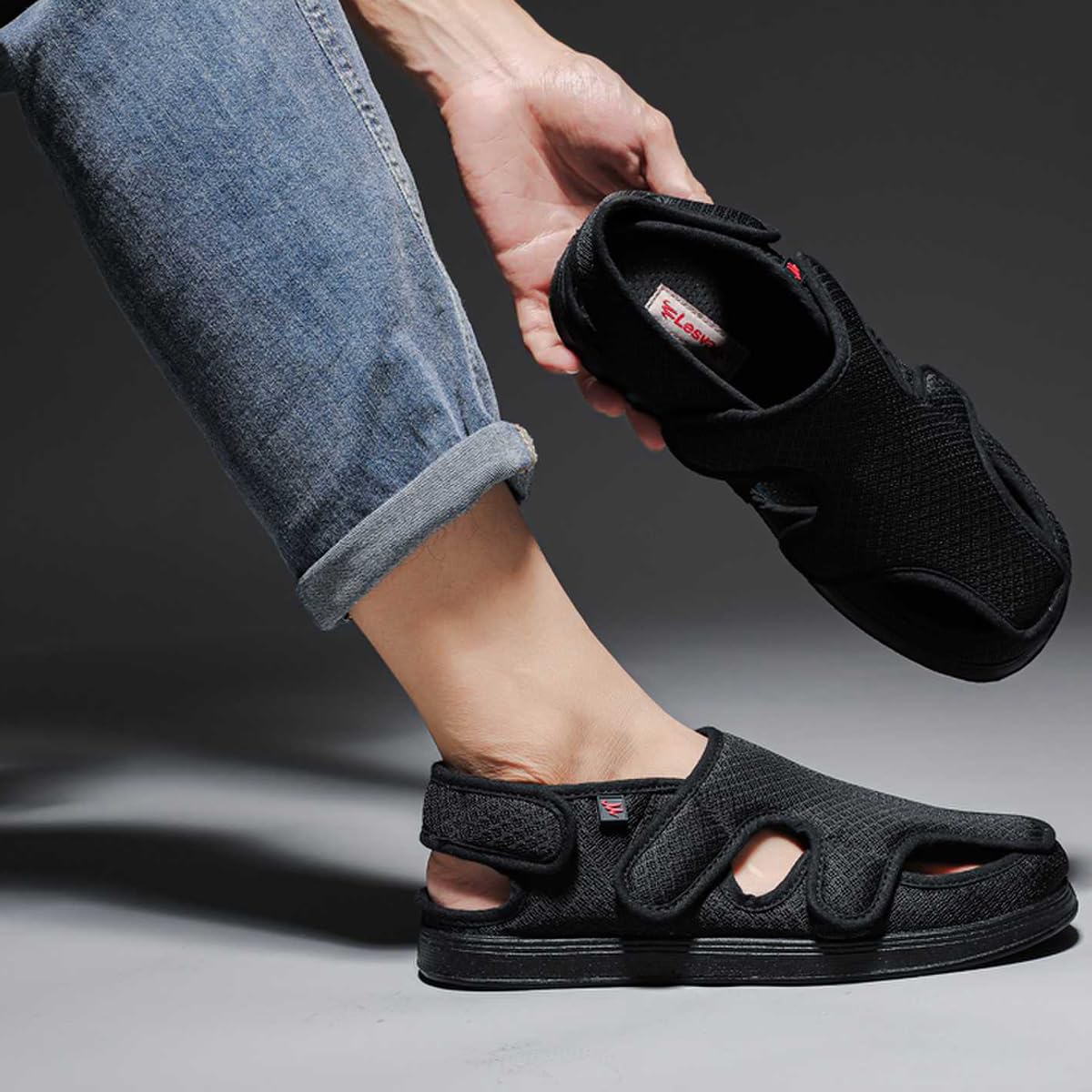 Pantofole per Diabetici Donna Larghi Traspirante Comode Scarpe Ortopediche Riabilitativi Leggere con Suola in Memory Foam Estive