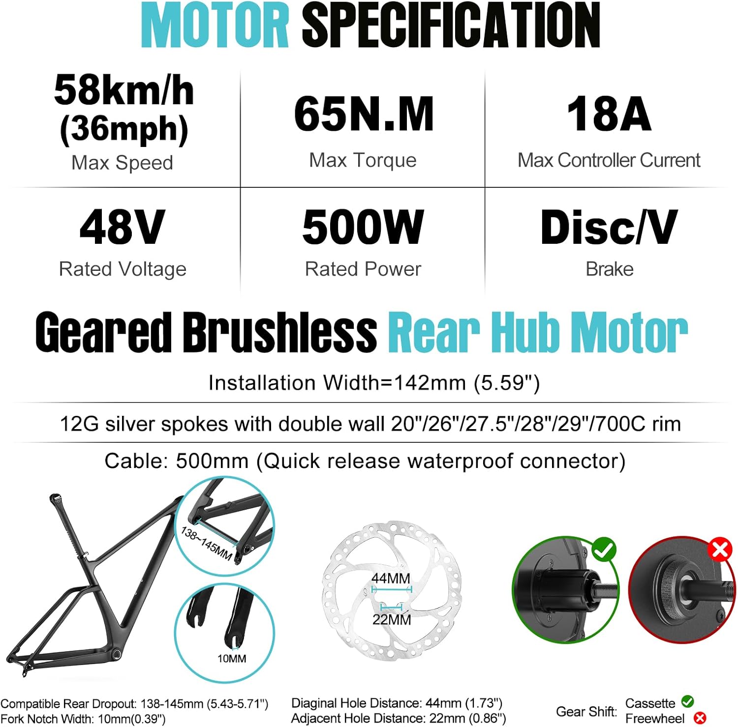 Motor Specification details