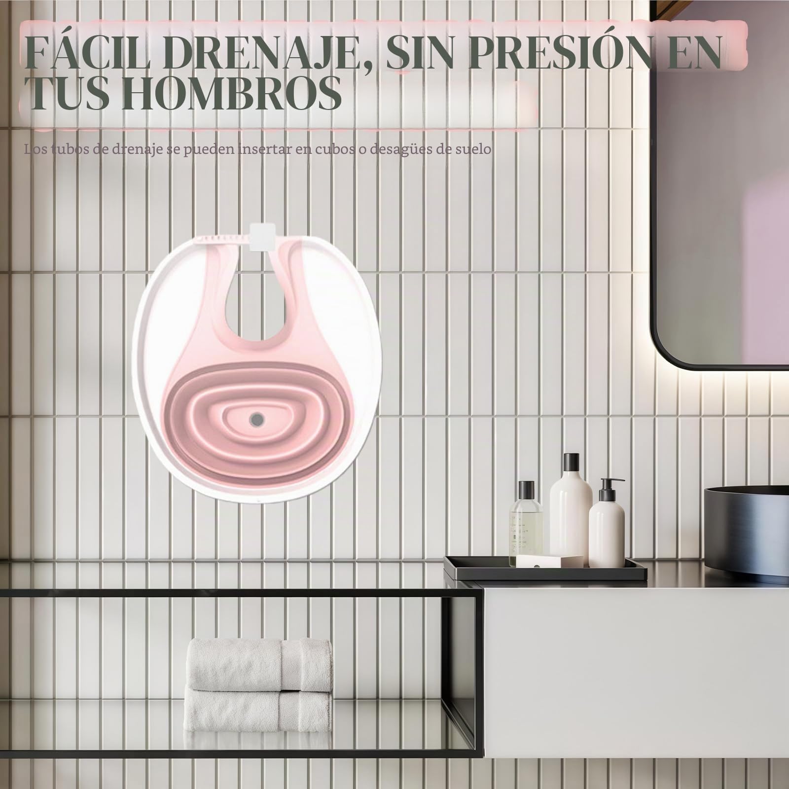 Lavabo de pelo para postrado en cama, lavamanos de pelo plegable, lavacabezas portátil para postrados en cama, lavado de pelo en la cama para mujeres embarazadas y personas con cepillo de
