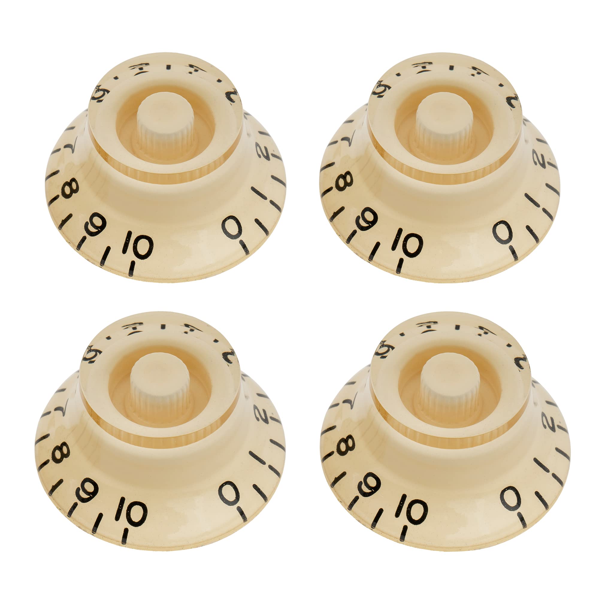 Pro Zoll Gitarre Top Hat Potiknöpfe Bell Knobs Creme 4 Stück - Ideal Gibson