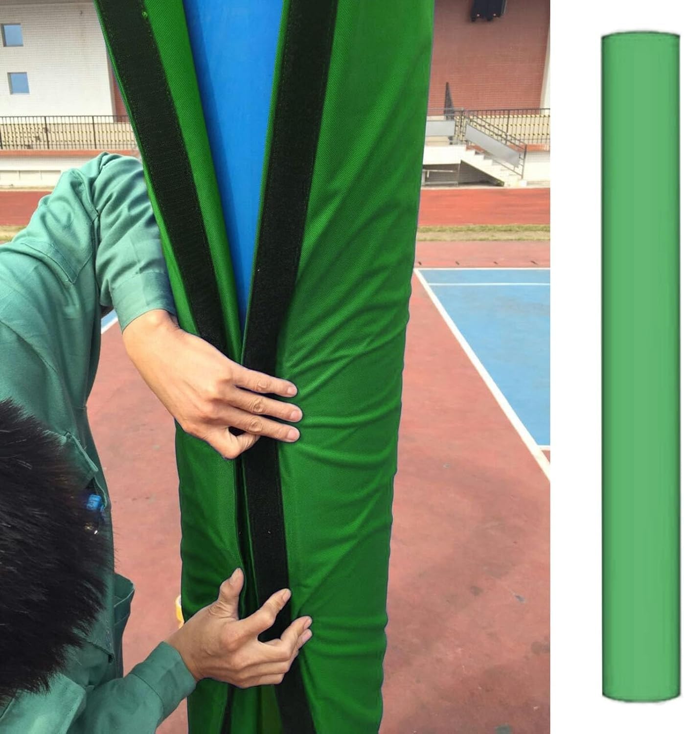 Basketball Pole Padding Heavy Duty Safety Pad for 3" - 5" Round Poles, Column Cover Pole Wrap for Basement/Party/Porch, Wrap Pole for Round Basketball Pole