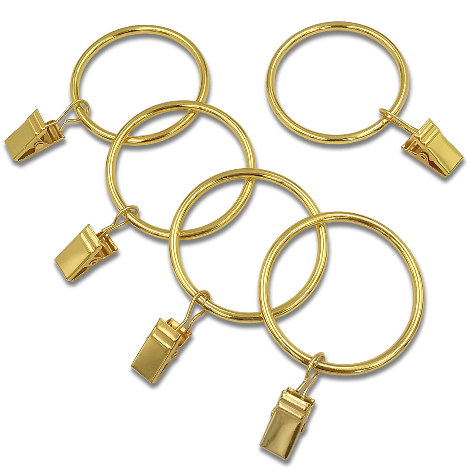 20 Stück Bronzefarbene Vorhangringe Mit Clips – 4,5 Cm Innendurchmesser, Für Gardinenstangen Bis 3,8 Cm