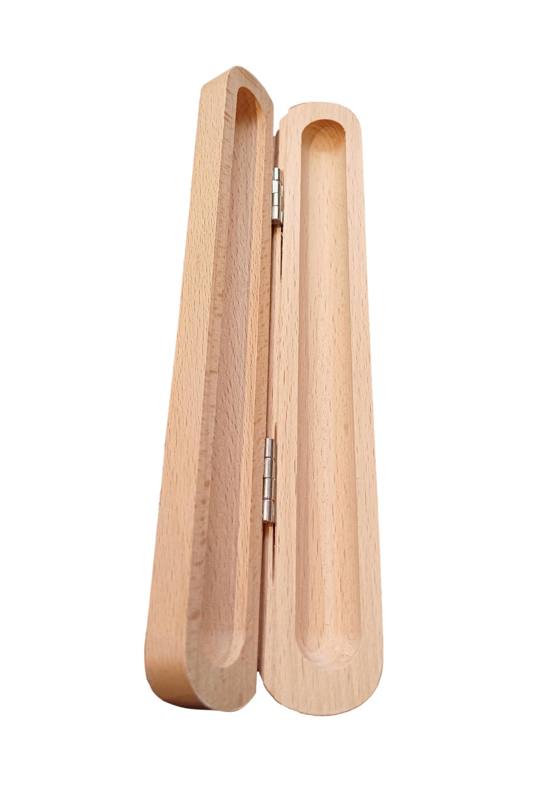 Wooden Pencil Pen Case Box Desktop Stationery Organiser Decoupage 061, Wood / Natural, 17.5cm x 3cm