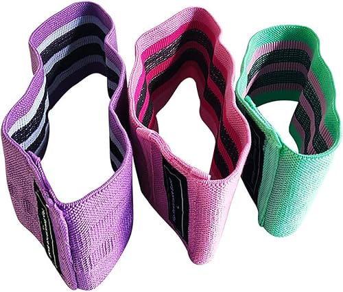 Miniatura 3 de Bandas de resistencia, bandas de entrenamiento de ejercicio para mujeres y hombres, 3 juegos de bandas elásticas para piernas de glúteos, bandas