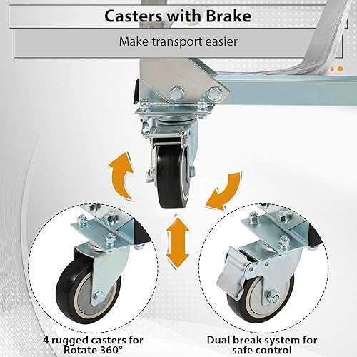 Miniatura 4 de HECASA Carro de remolque de almacenamiento para embarcaciones acuáticas personales, carrito de vehículo para Sea-Doo, Yamaha Kawasaki, literas