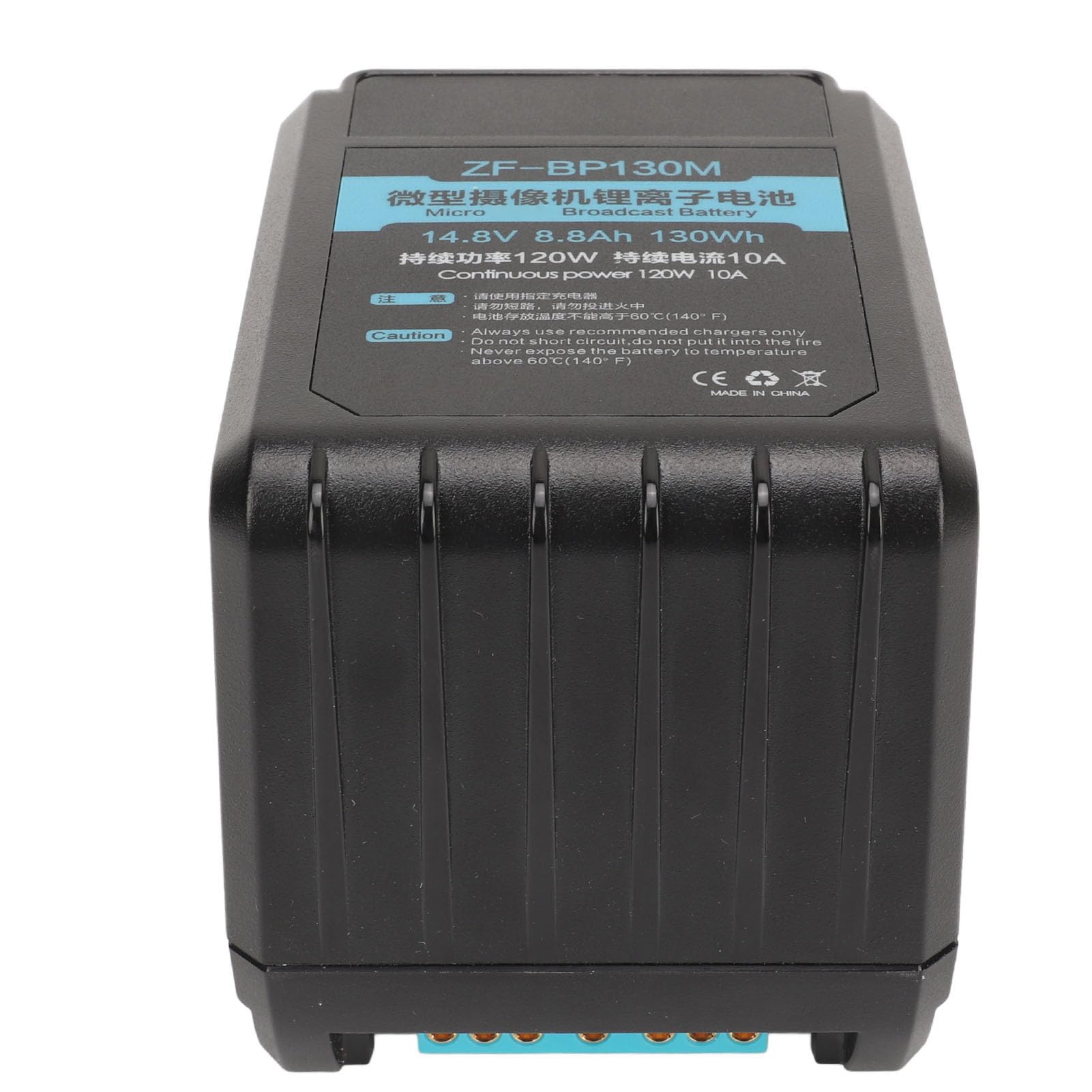 AMONIDA Batteria da 130 Wh con Attacco a V Ad Alta capacità, Leggera e Portatile per Apparecchiature Video, Potenza 8800 MAh, Ideale per i Fotografi