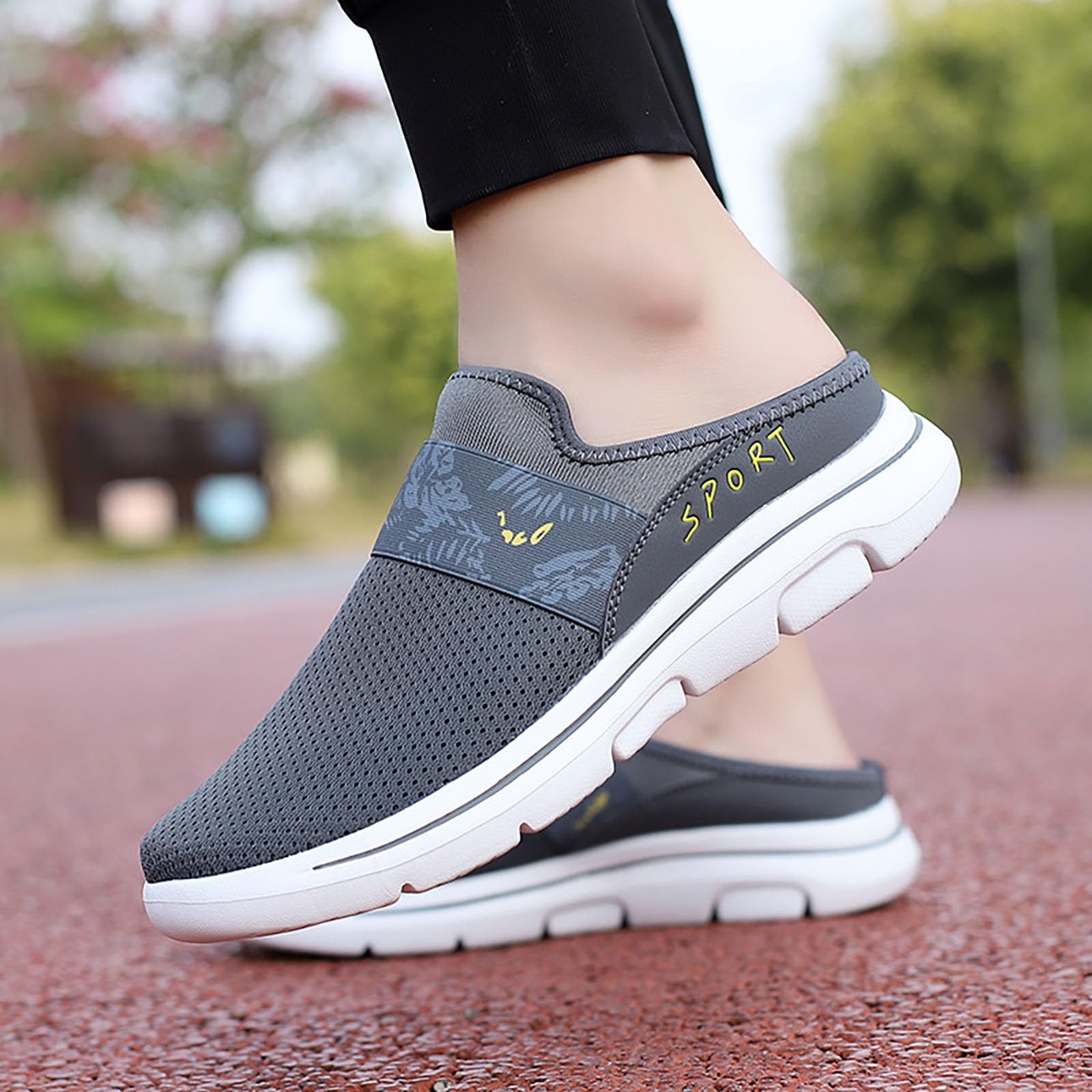 Easy Zapatos Mujer Zapatos Transpirables Tejidos para Caminar en Zapatos de Espuma Soporte Arco Manos In-Sneakers Mujer Zapatos Negro