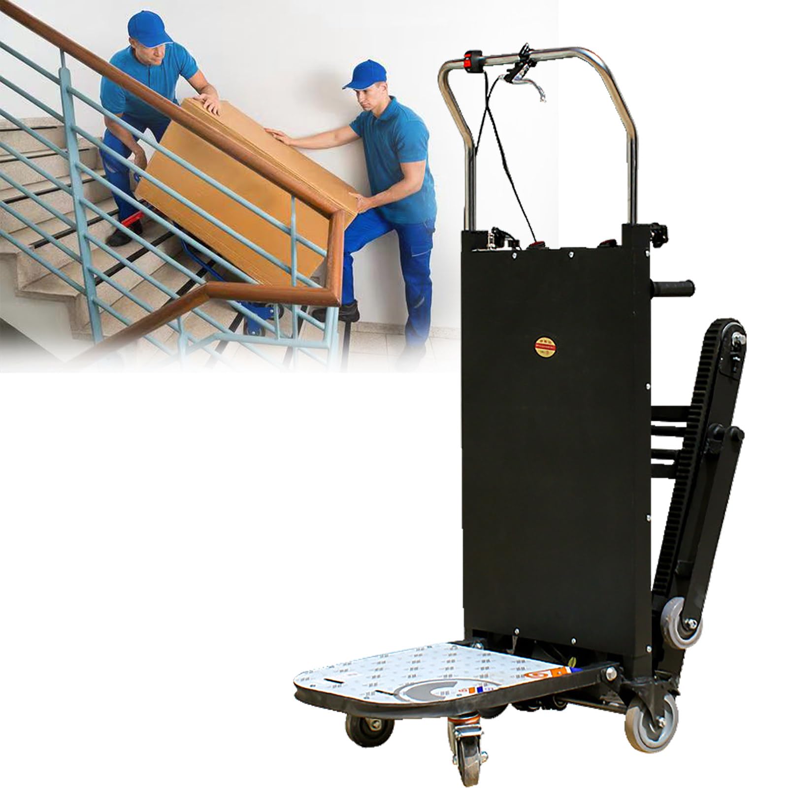 Electric Stair Climbing Forklift, 1102 LB Capacity, Heavy Duty for Transporting Heavy Duty Stairs Effortlessly for Logistics Warehouse