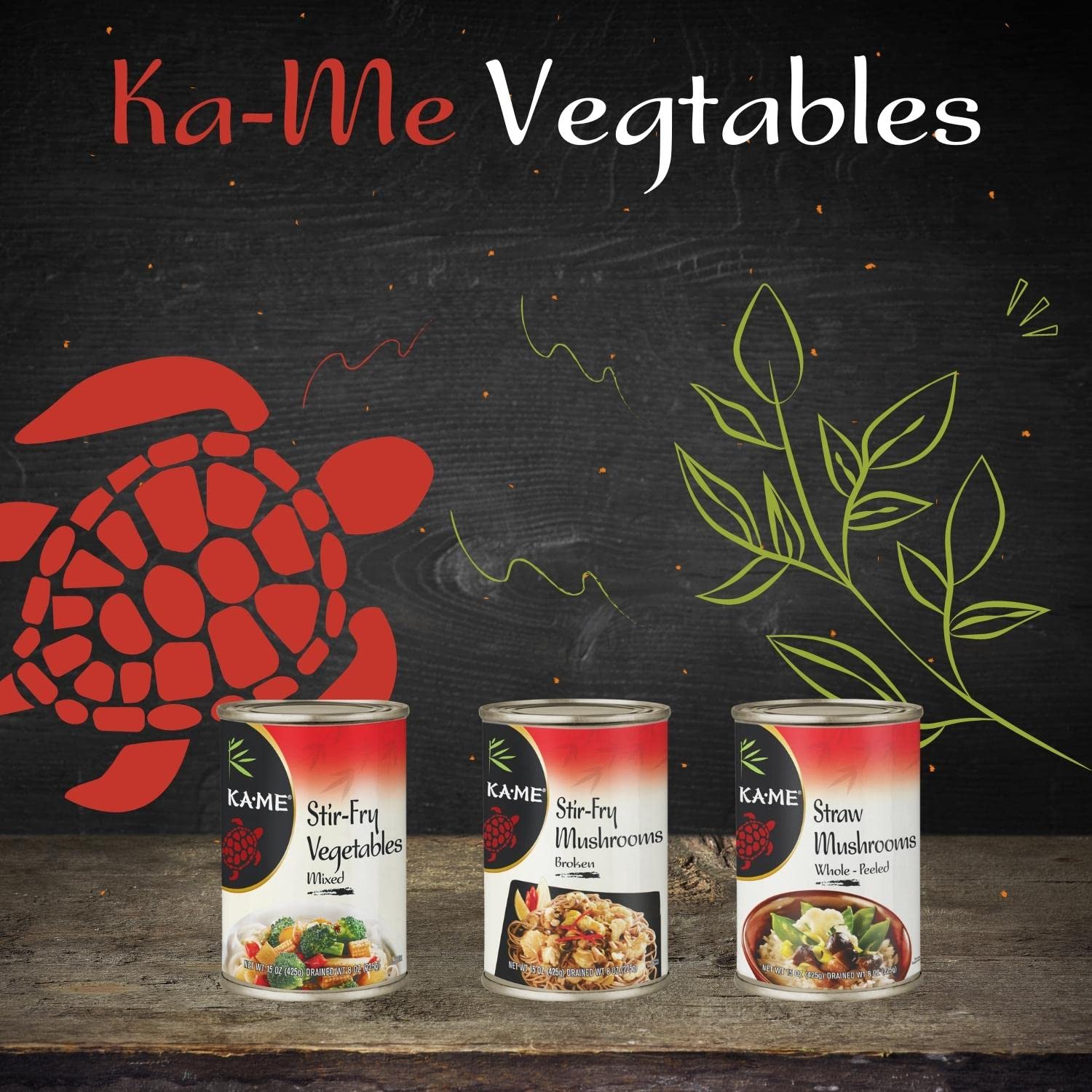 Ka-Me Whole Peeled Straw Mushrooms - Best For Soup And Stir Fry - 15 Oz. (Pack of 12)