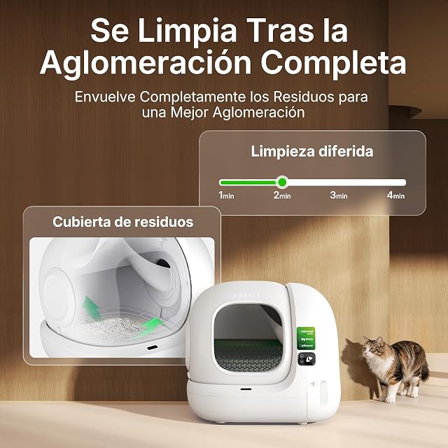 Foto 5 de 8 de PETKIT PUROBOT MAX 3 Arenero Gatos Autolimpiable, Entrada Mayor, Eliminación Múltiple de Olores