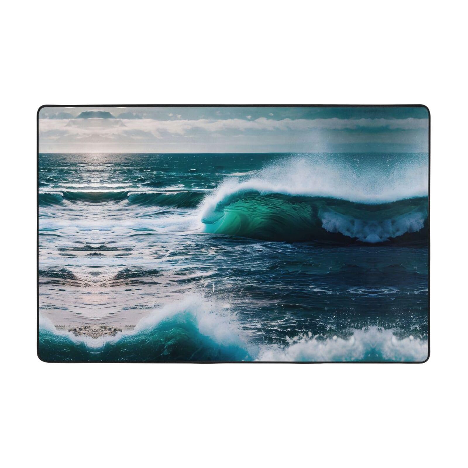 Tapis imprimé eau de mer haut de gamme super doux