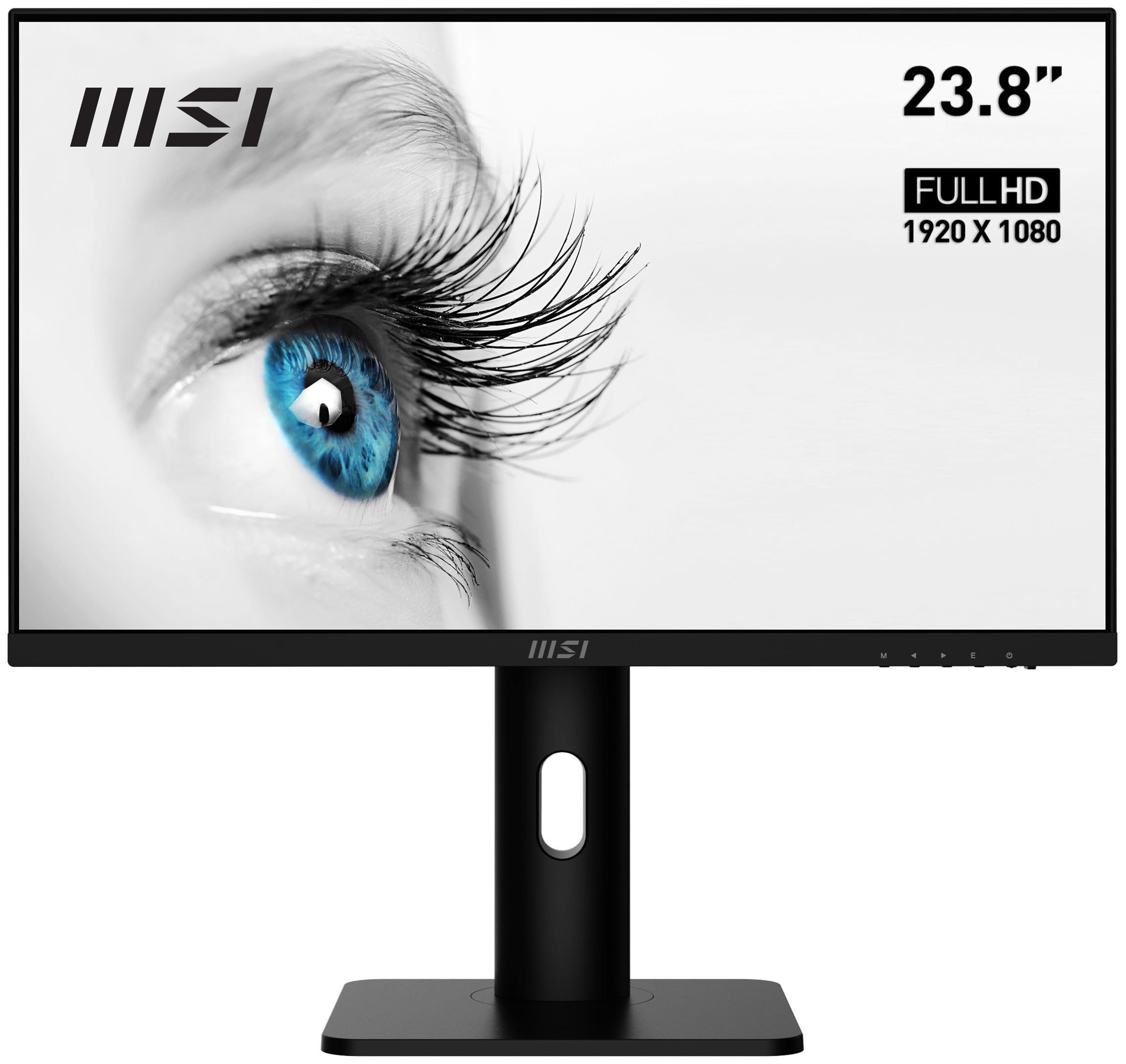 msi PRO MP243P Monitor 24", IPS, 16:9 FHD (1920x1080), 75Hz, 5ms, stand regolabile, speaker integrati, Eye-friendly, 1x HDMI e 1x DP, VESA