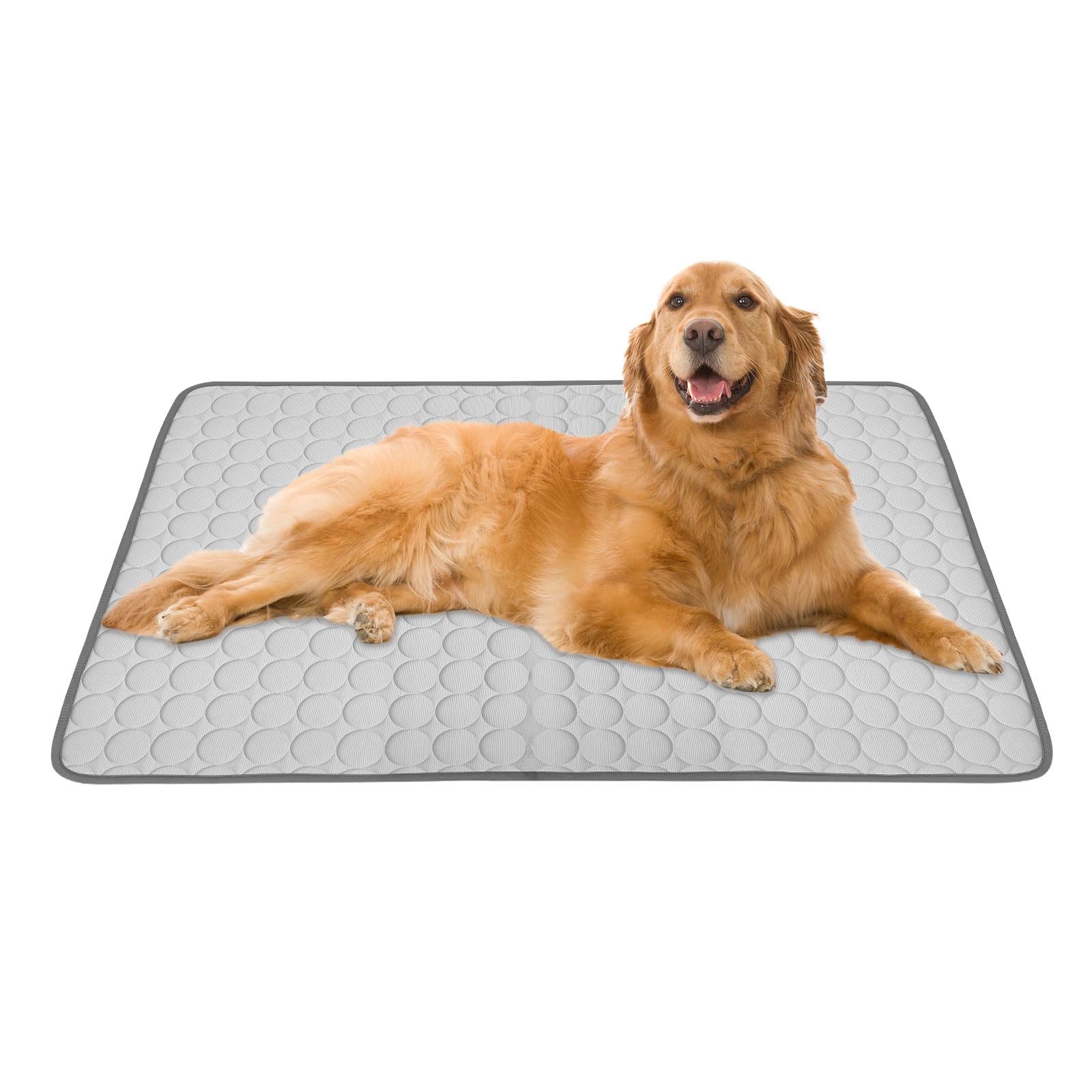 Newthinking KüHlmatte Hund 70x100cm, Waschbares KüHldecke Hund Ohne Gel, Hunde KüHlmatte SelbstküHlend KüHldecke für Katzen Hundebett, Hellgrau