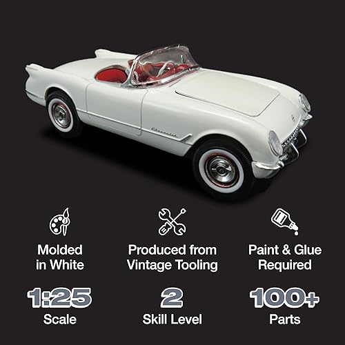 Miniatura 2 de AMT 1953 Chevy Corvette (USPS Stamp Series) Kit de modelo a escala 1:25, color de fábrica