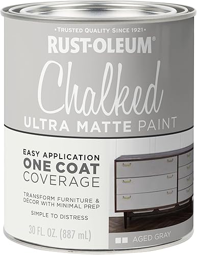 Miniatura 181 de Rust-Oleum 287722 - Pintura a la tiza ultramate para interiores, 30 onzas, capa superior transparente mate