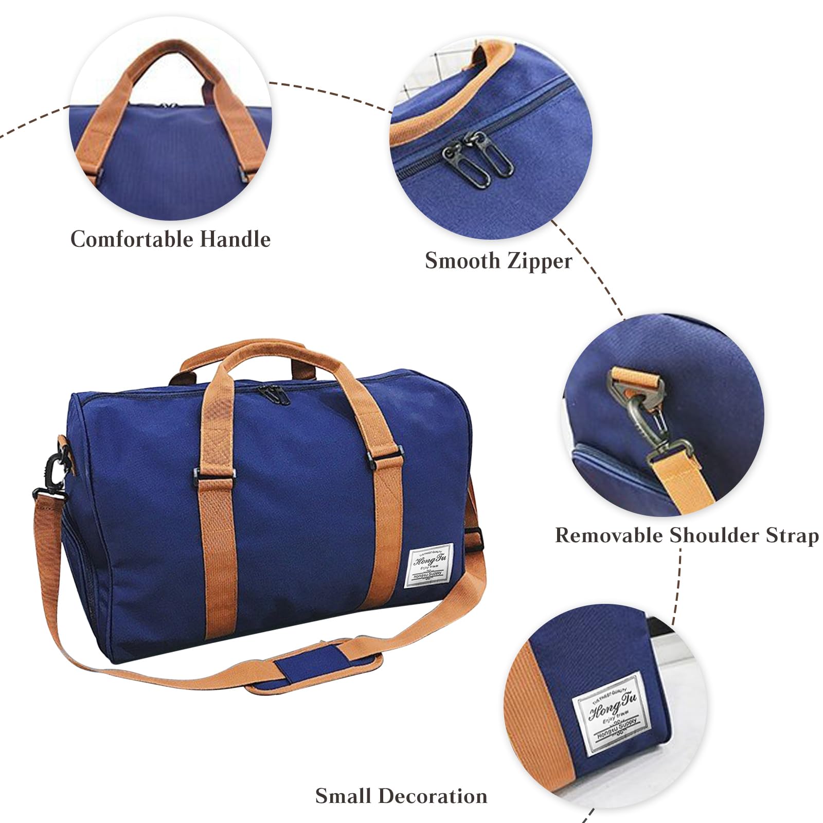 CORIOS Borsone da Viaggio Uomo/Donna Borsa Sportiva con Scomparto Scarpe Grande Capacità Borsone Palestra Weekender/Pernottamento Bagaglio a Mano per Sport Viaggi Palestra Grigio