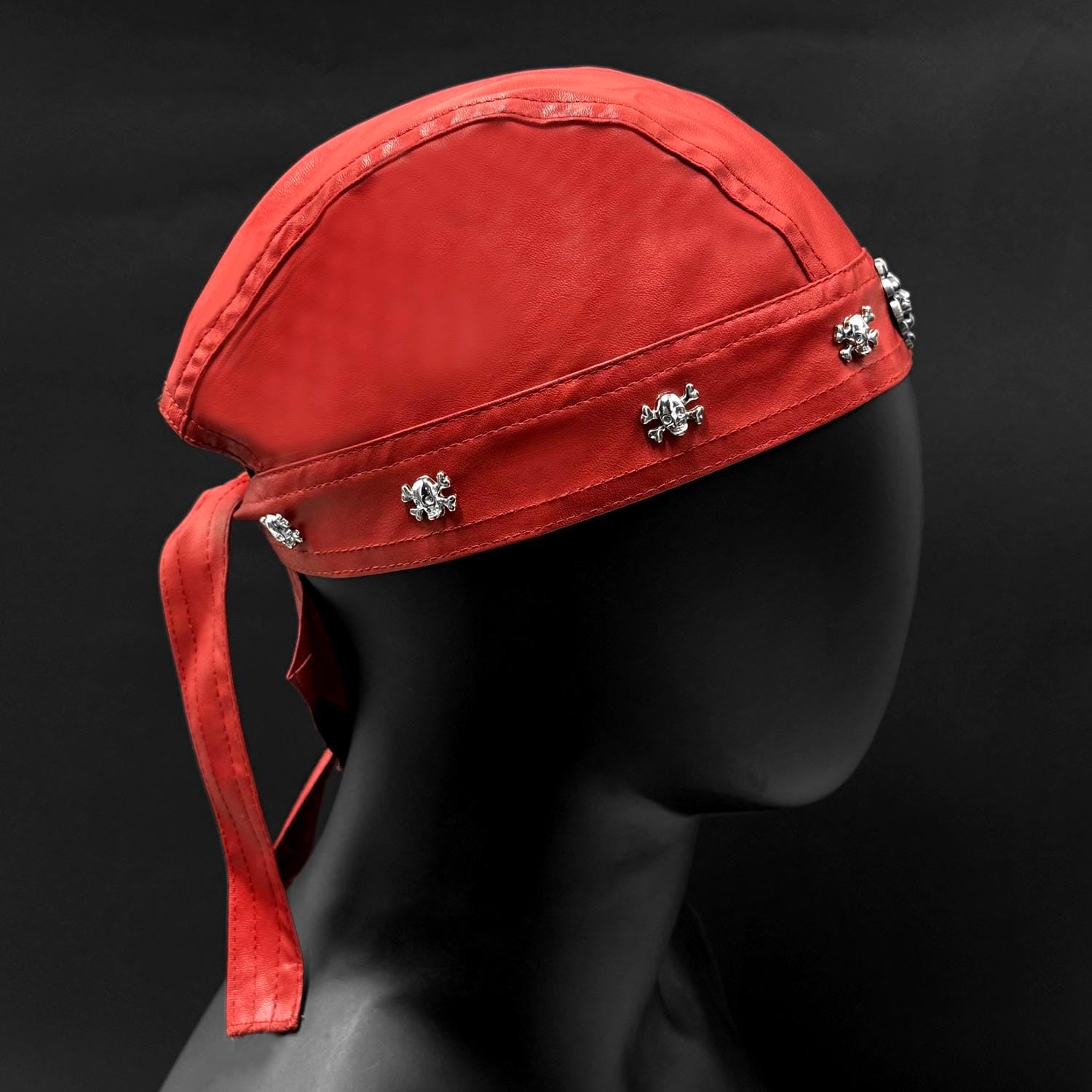 Punk Biker Lion Cap Motorcycle Bandana Head Wrap Du Doo Do Rag Red Hat Unisex - Image 3